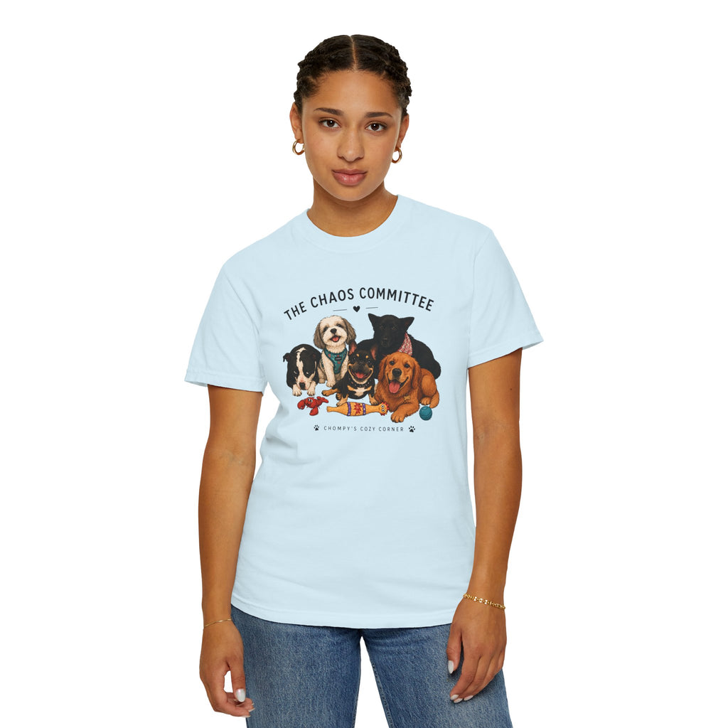 Chompy & Furriends ft. Fenlons: The Chaos Committee T-Shirt — Cute Pack of Dogs Graphic Tee