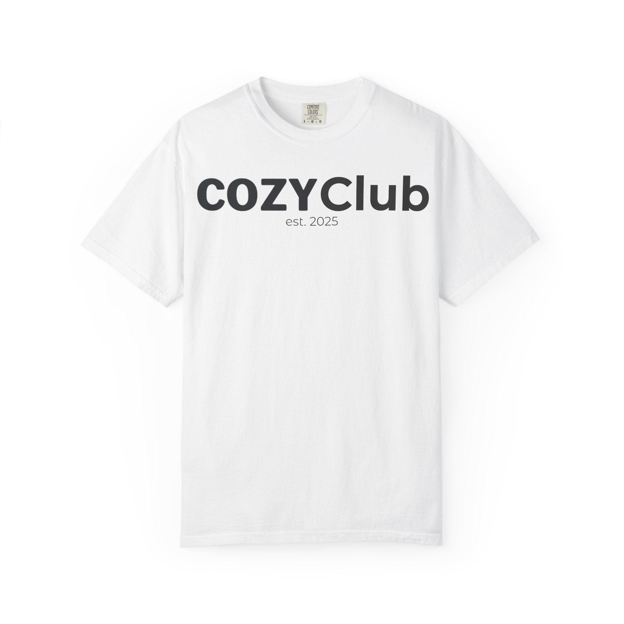 Cozy Club est. 2025 T-Shirt — Vintage Garment-Dyed Tee