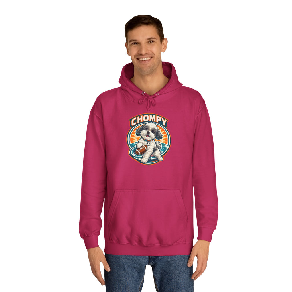 'Chompy' Football Cute Puppy Retro College Hoodie