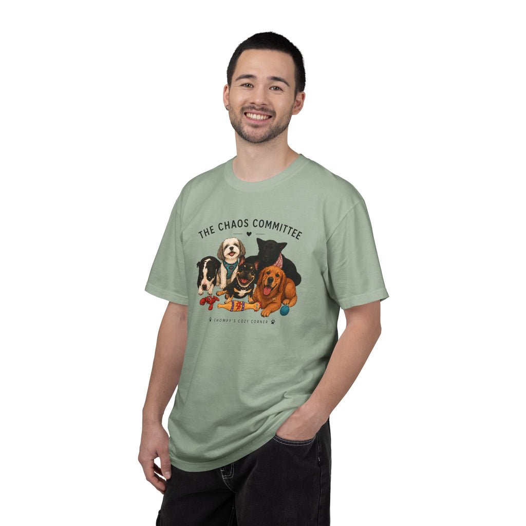 Chompy & Furriends ft. Fenlons: The Chaos Committee T-Shirt — Cute Pack of Dogs Graphic Tee