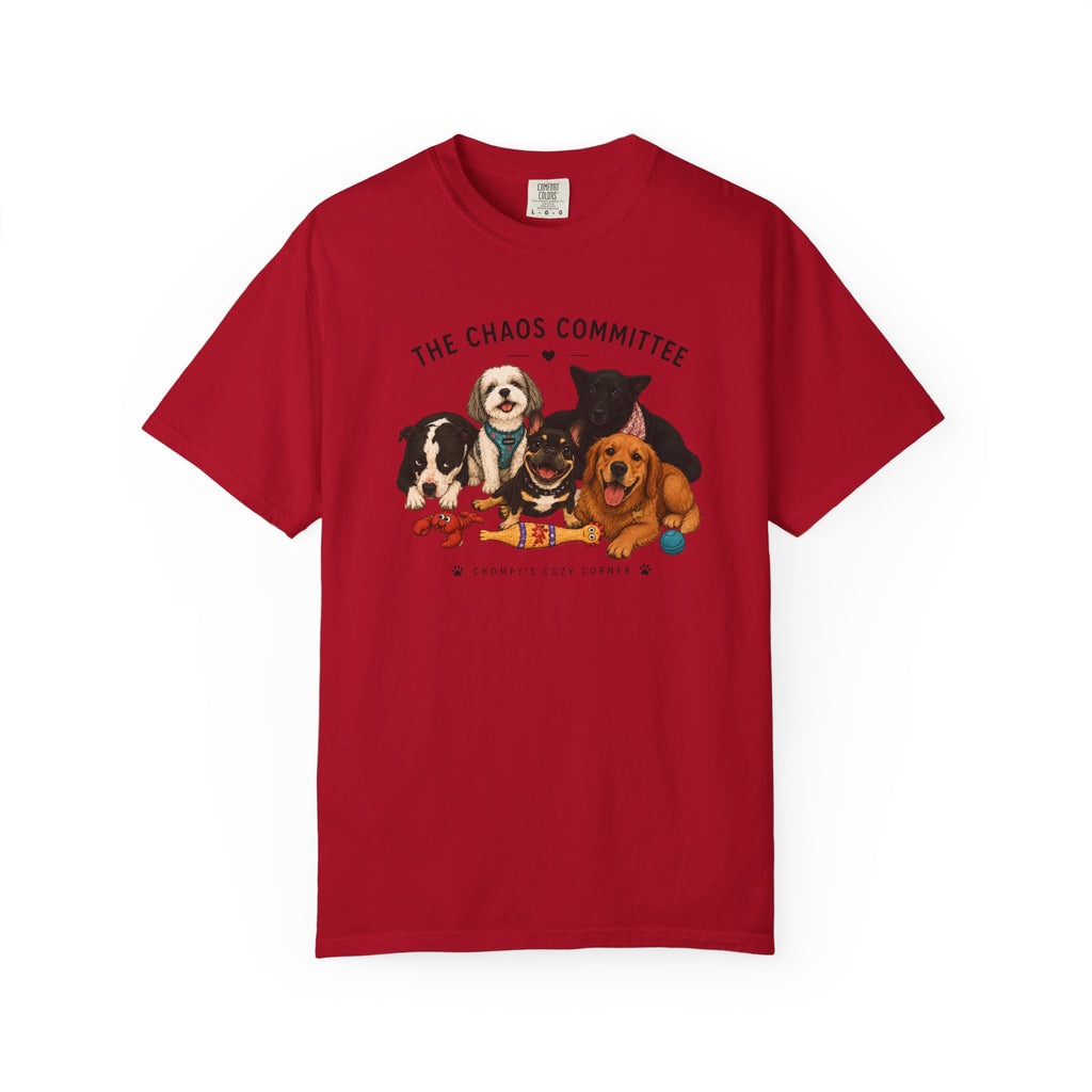 Chompy & Furriends ft. Fenlons: The Chaos Committee T-Shirt — Cute Pack of Dogs Graphic Tee