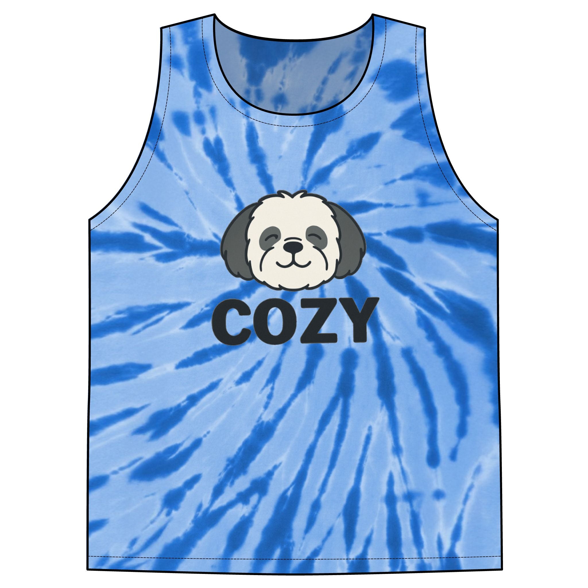Cozy Shihpoo Tie-Dye Tank Top