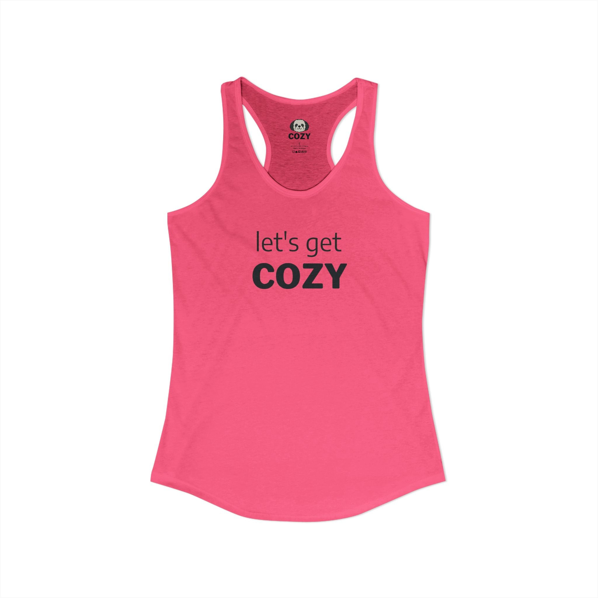 Let’s Get Cozy Racerback Tank — Women's Cozy Lounge Tank Top