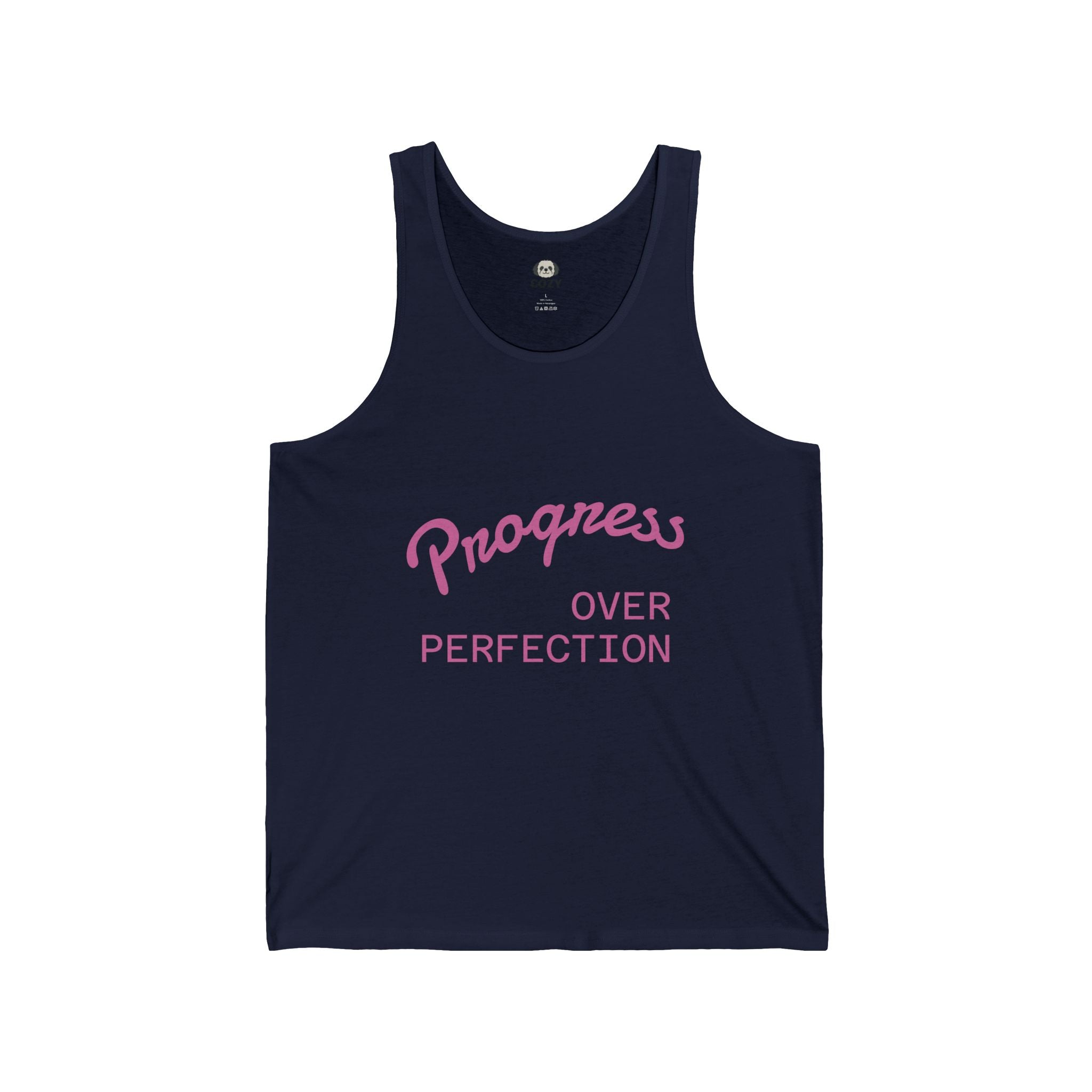 Progress Over Perfection Pink Tank Top