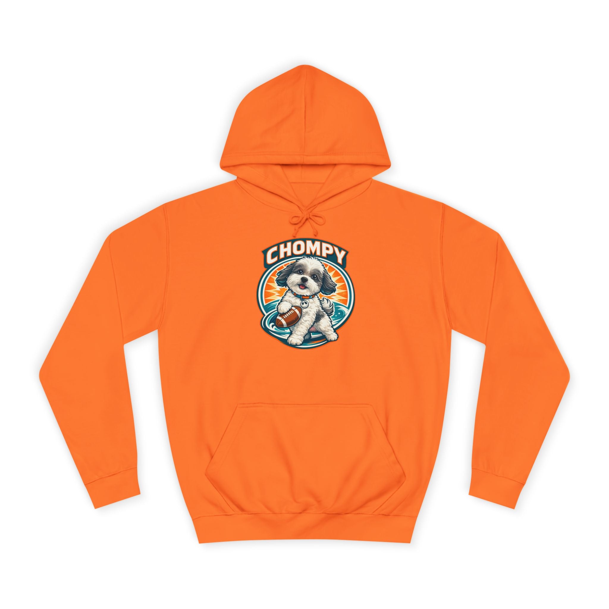 'Chompy' Football Cute Puppy Retro College Hoodie