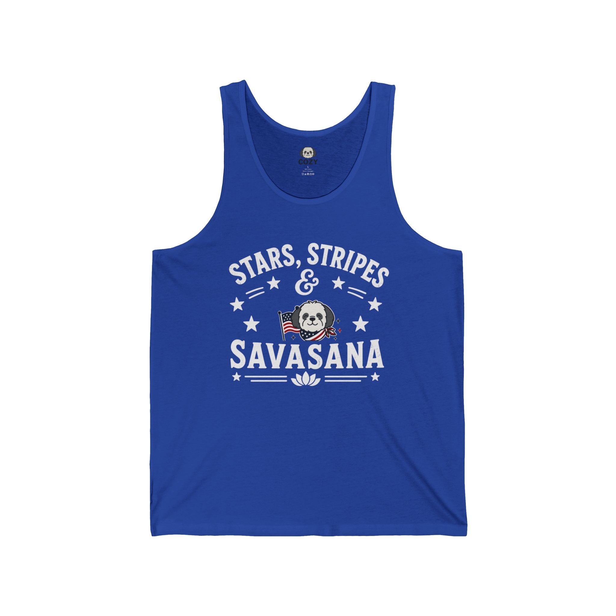 Stars, Stripes & Savasana Tank Top — Patriotic Yoga Tank