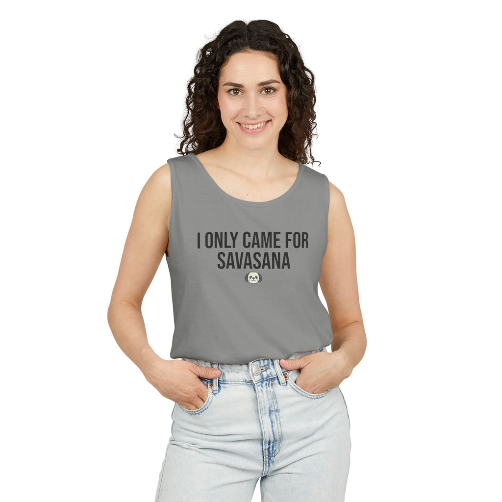 Yoga Tank Top — "I Only Came for Savasana" Shih Poo Design