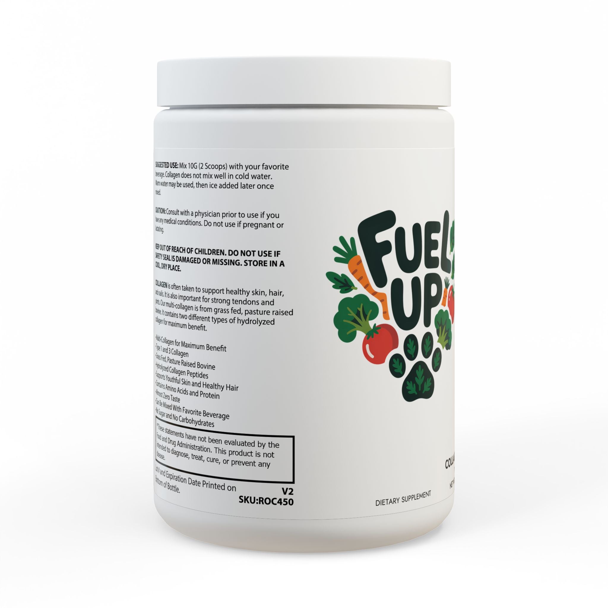 Collagen Peptides Type I & III Supplement (350g, 12.3oz)
