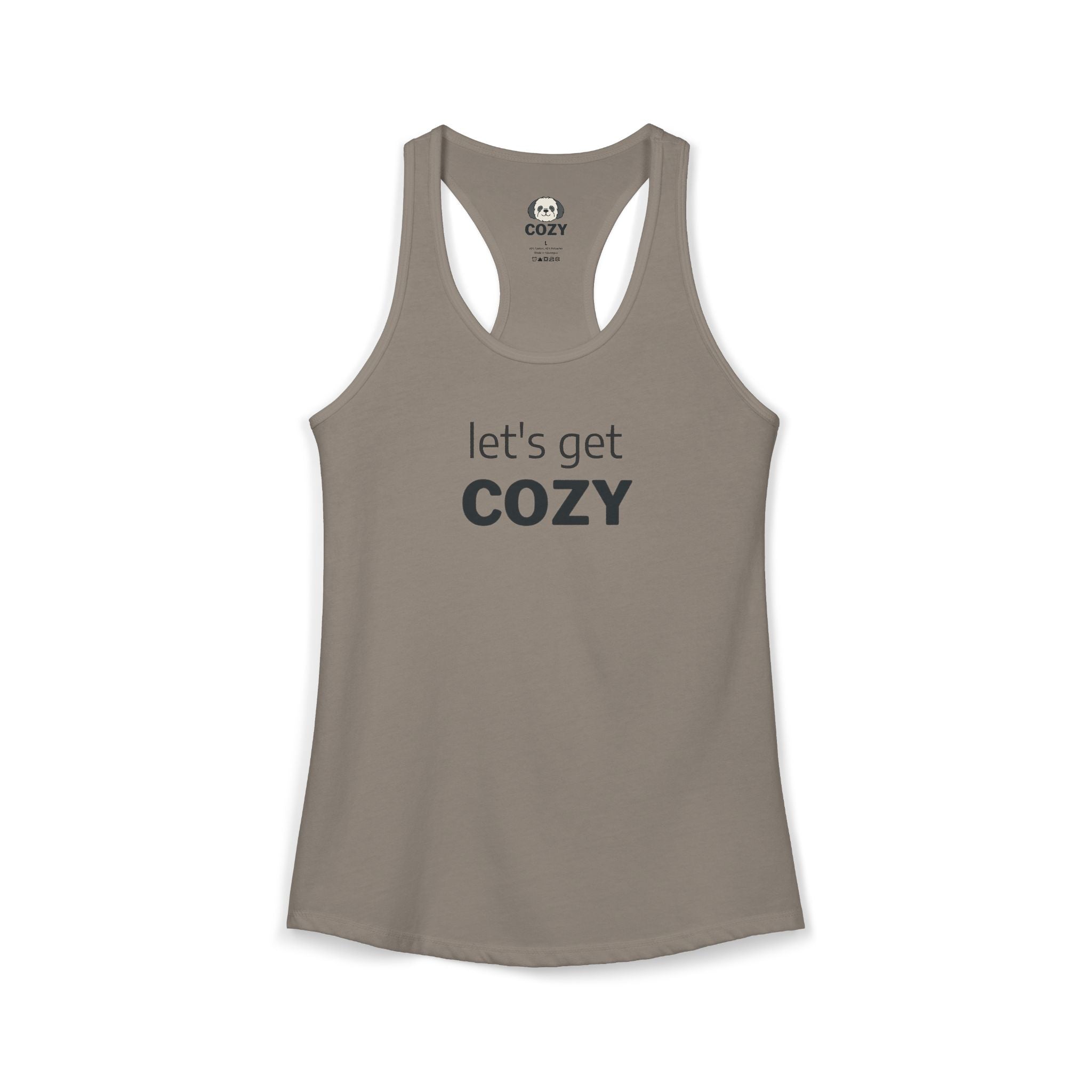 Let’s Get Cozy Racerback Tank — Women's Cozy Lounge Tank Top