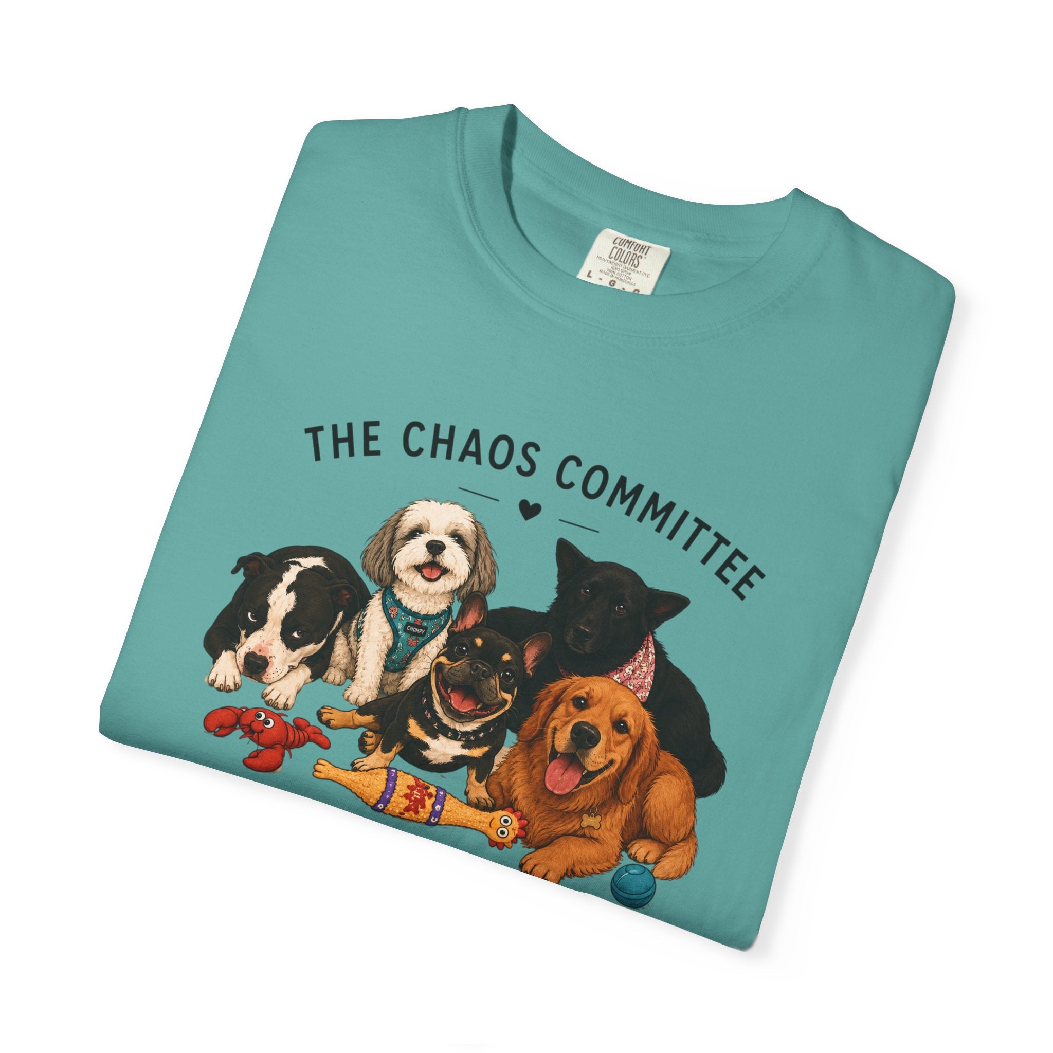 Chompy & Furriends ft. Fenlons: The Chaos Committee T-Shirt — Cute Pack of Dogs Graphic Tee