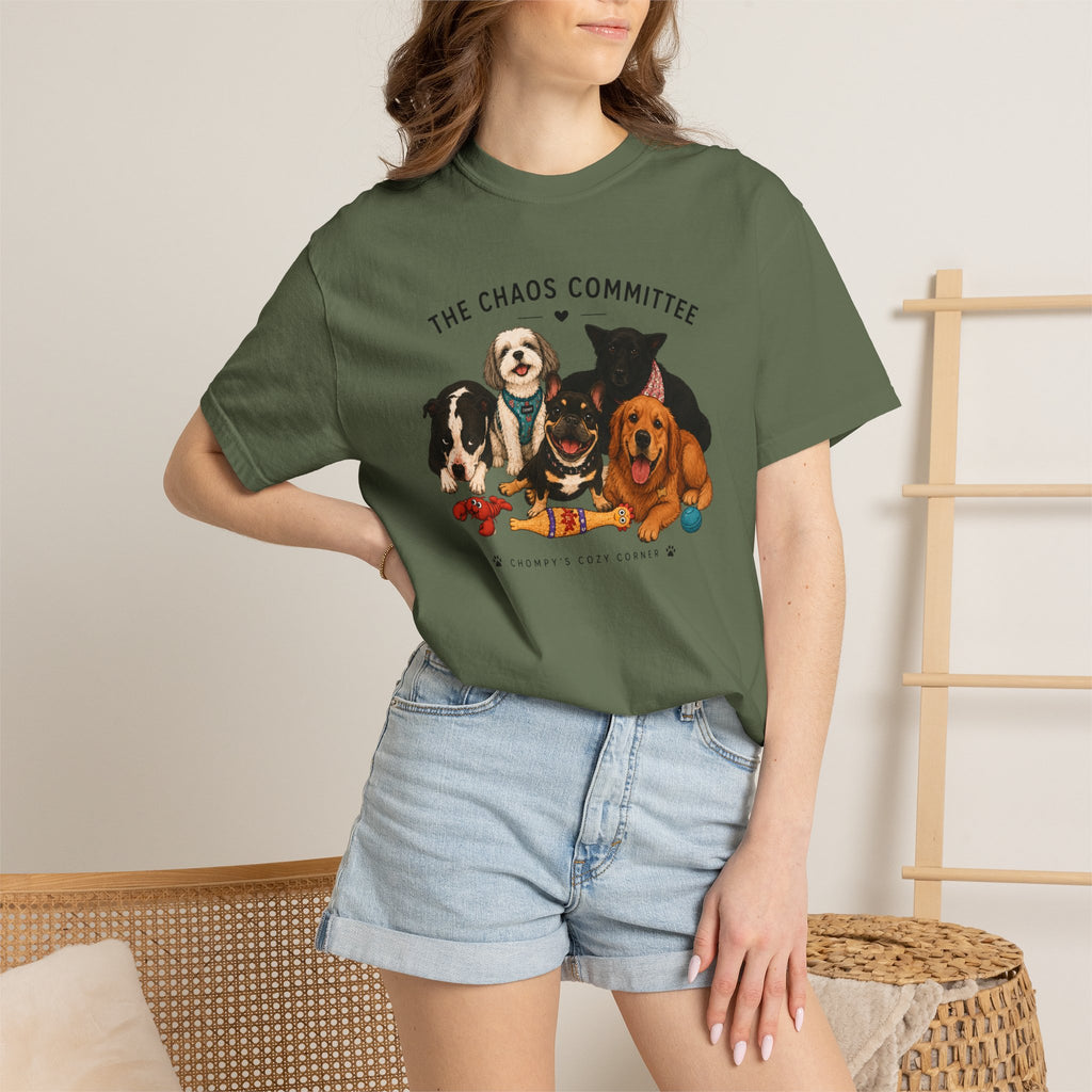 Chompy & Furriends ft. Fenlons: The Chaos Committee T-Shirt — Cute Pack of Dogs Graphic Tee