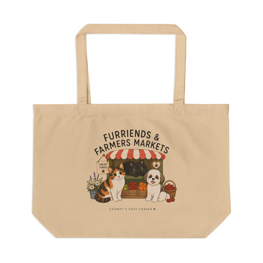 Farmers Market Tote Bag — "Furriends & Farmers Markets" Eco Canvas Shopper