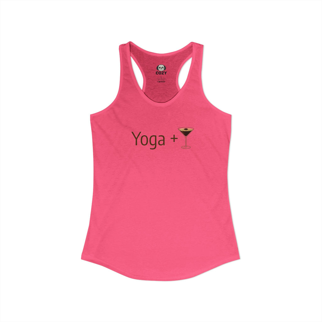 Yoga & Espresso Martinis Racerback Tank — Women's Fitness Tank