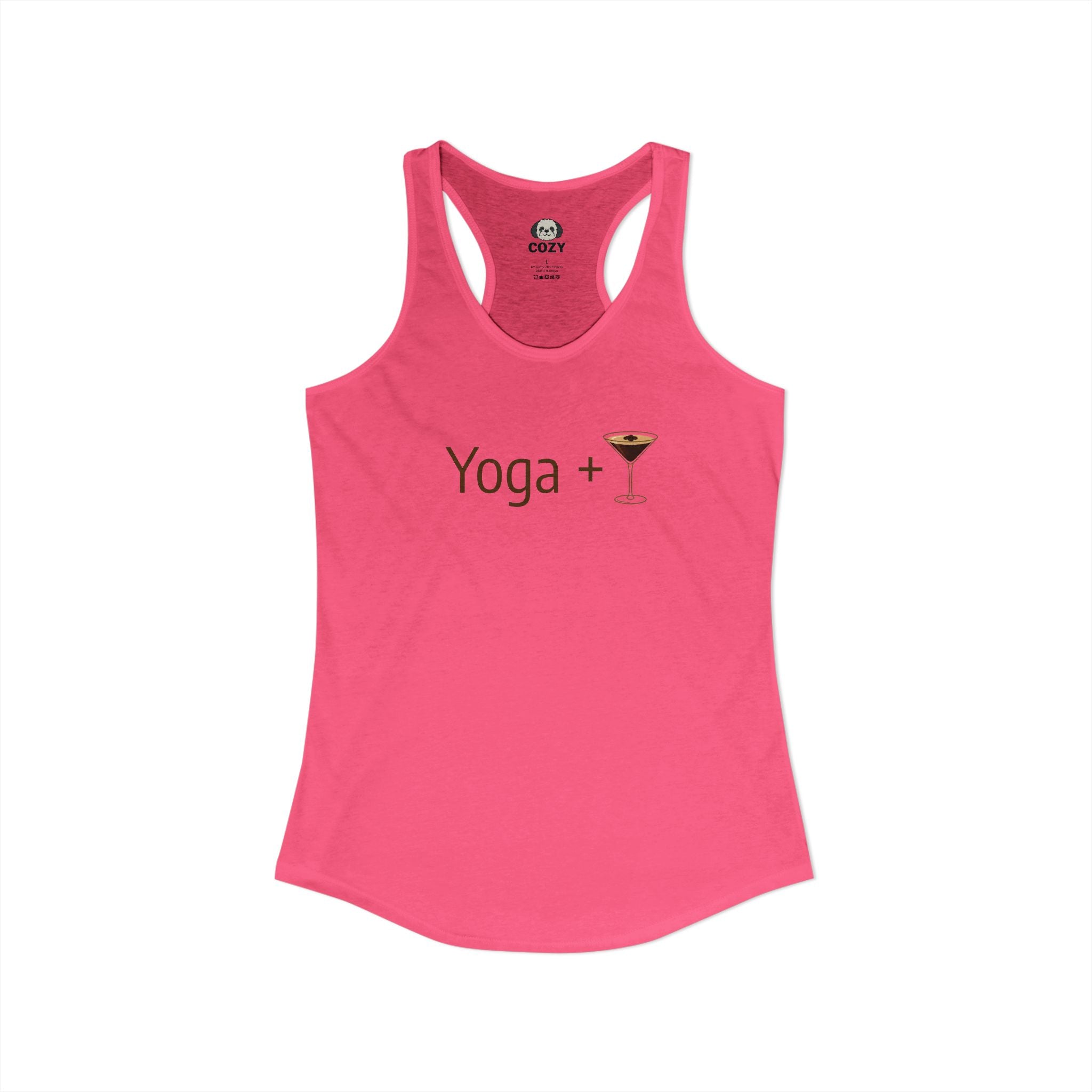 Yoga & Espresso Martinis Racerback Tank — Women's Fitness Tank