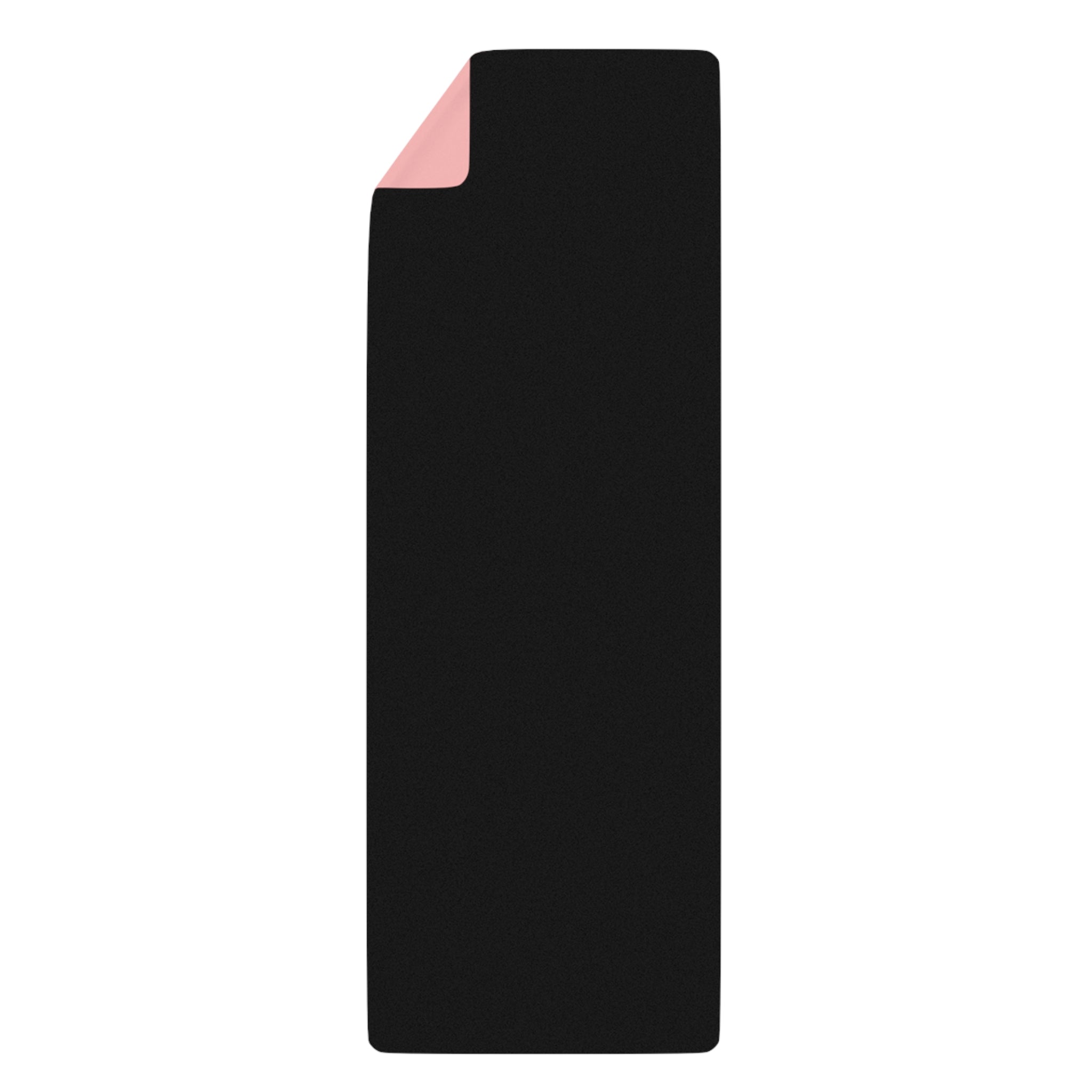 Yoga Mat — Pink Rubber Mat with “breathe.” Motivational Design