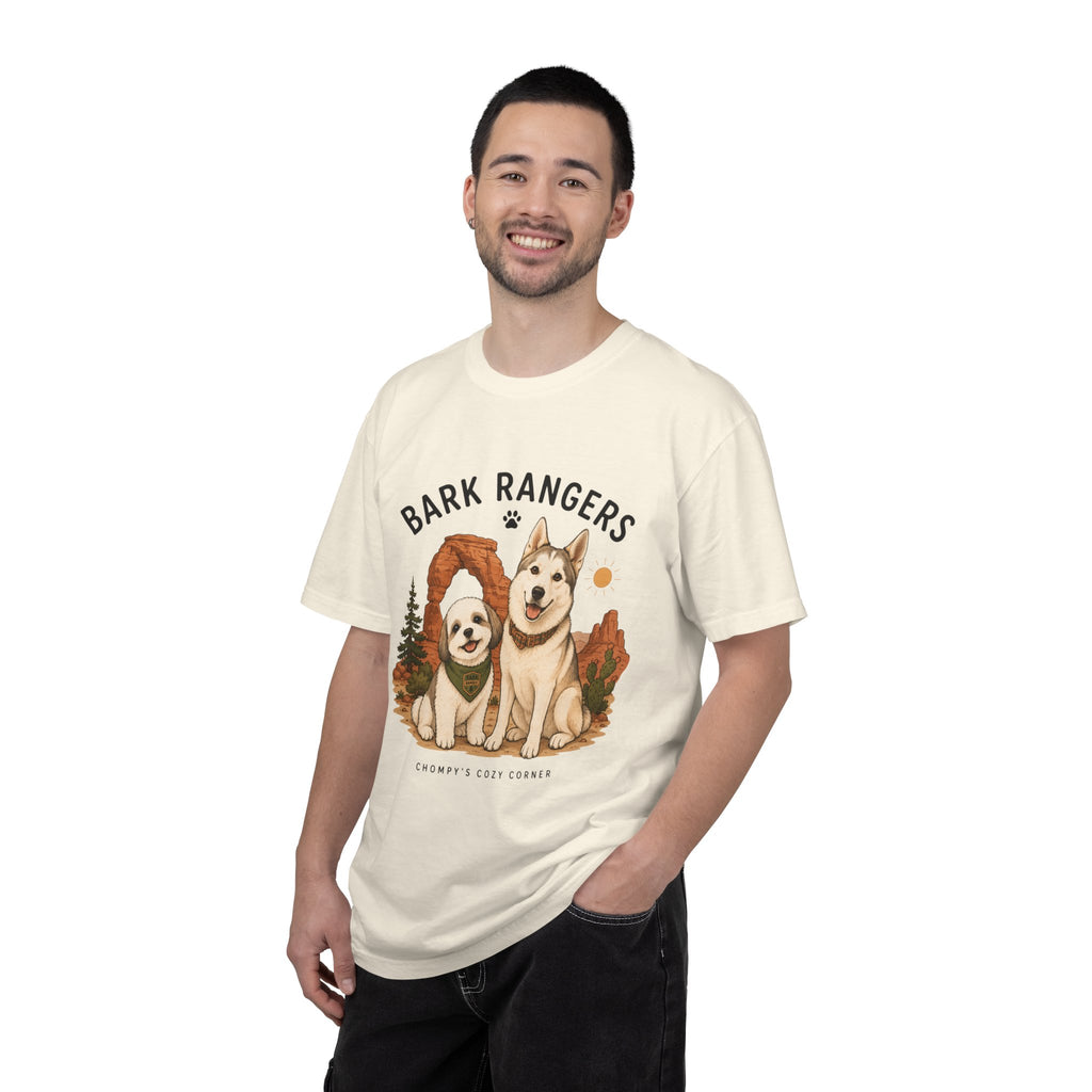 Chompy and Furriends ft. Boba: Bark Rangers T-Shirt — Cute Adventure Dog Graphic Tee