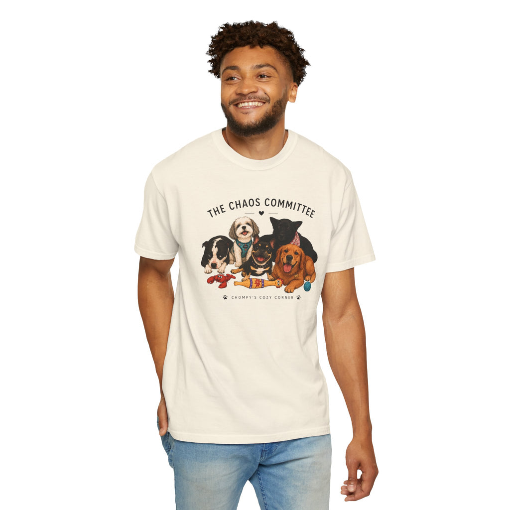 Chompy & Furriends ft. Fenlons: The Chaos Committee T-Shirt — Cute Pack of Dogs Graphic Tee