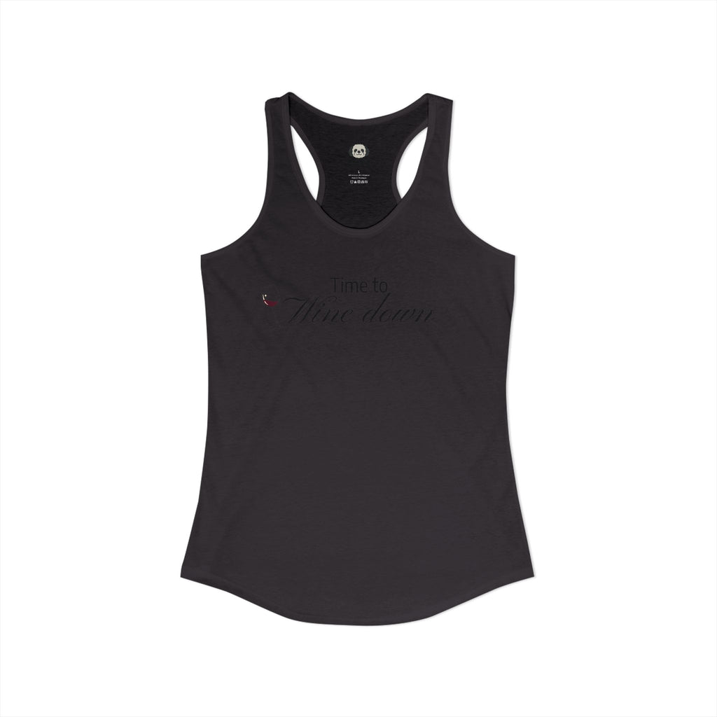 Time to Wine Down Racerback Tank — Yoga Wine Glass Tank Top for Women