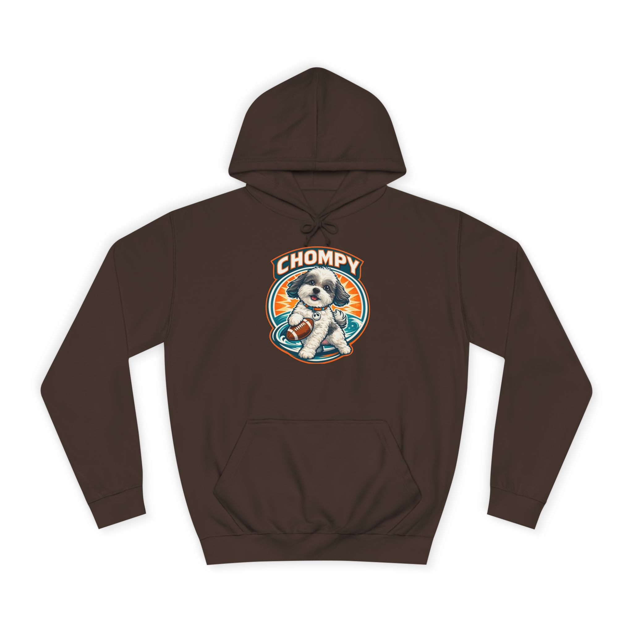 'Chompy' Football Cute Puppy Retro College Hoodie