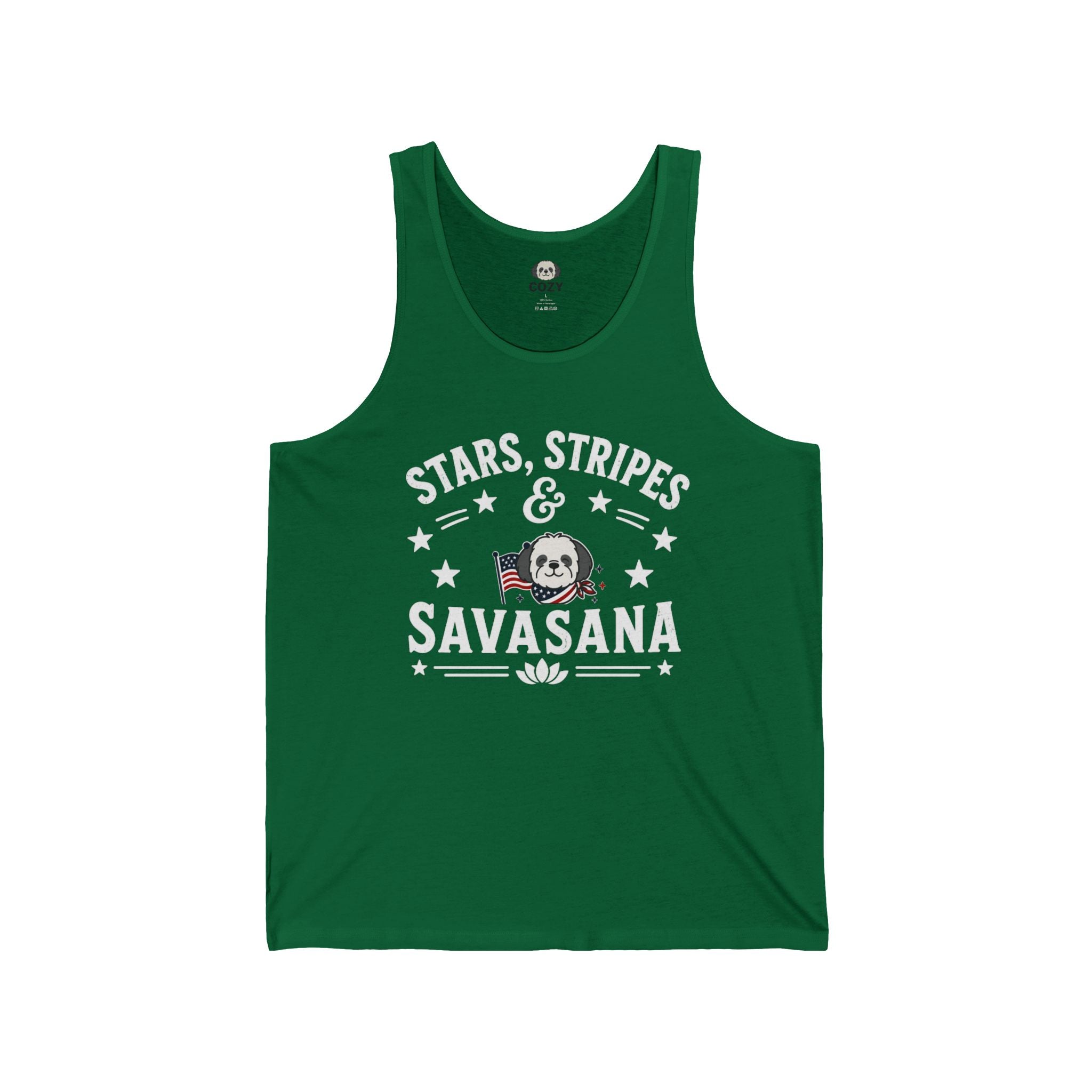 Stars, Stripes & Savasana Tank Top — Patriotic Yoga Tank