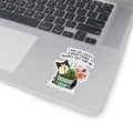 Lucky Cat & Plants Sticker — "I Am So Lucky Everything Works Out For Me" Kiss-Cut Sticker