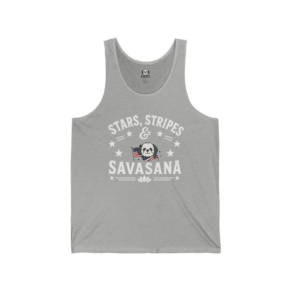 Stars, Stripes & Savasana Tank Top — Patriotic Yoga Tank