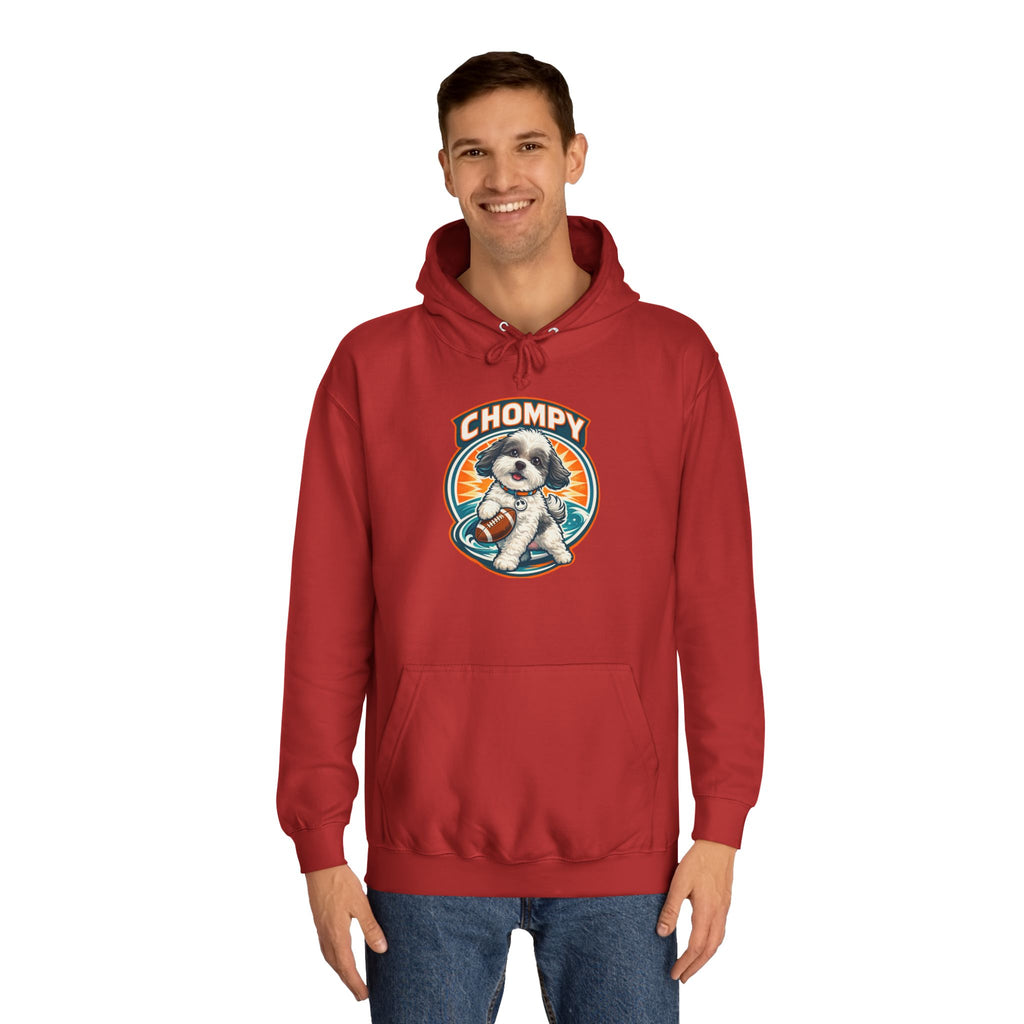 'Chompy' Football Cute Puppy Retro College Hoodie