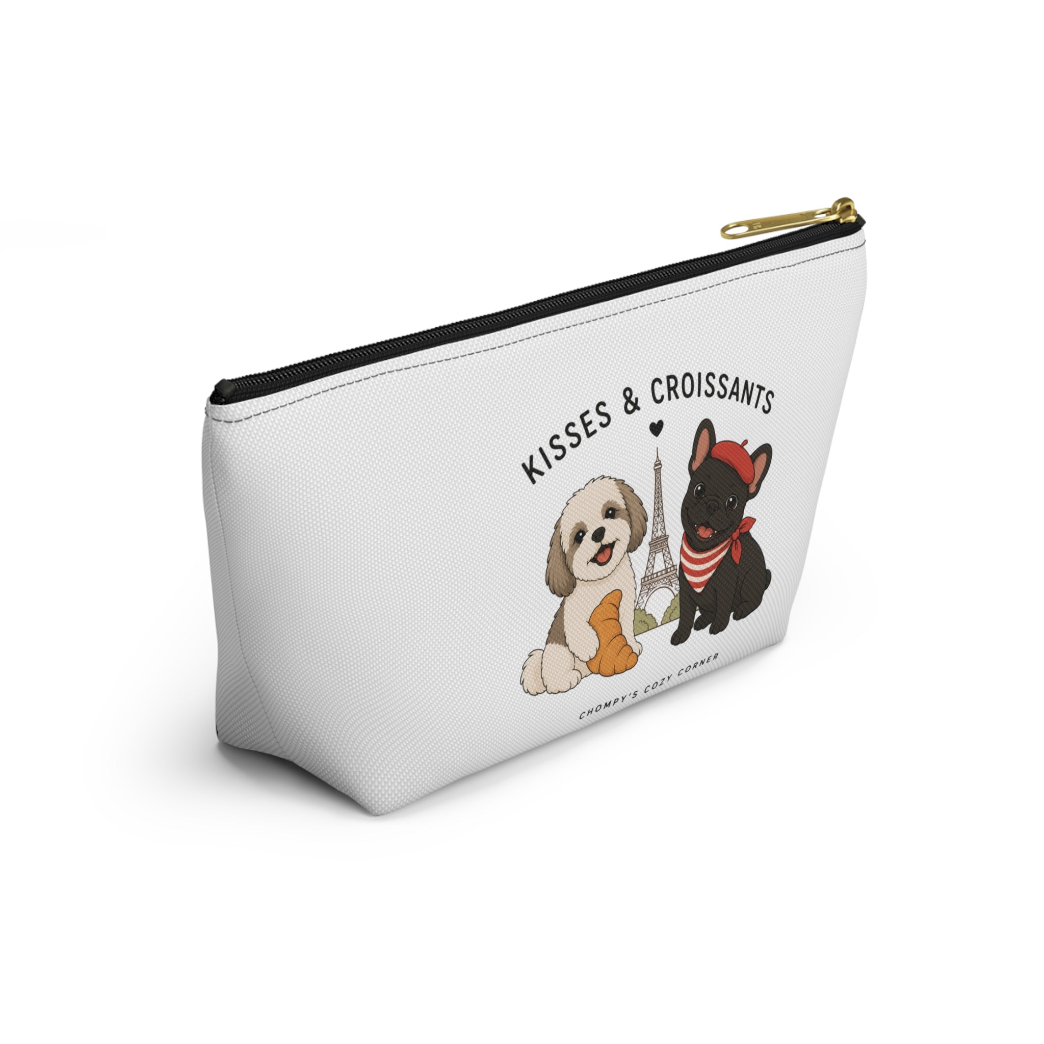 Kisses & Croissants Dog Accessory Pouch