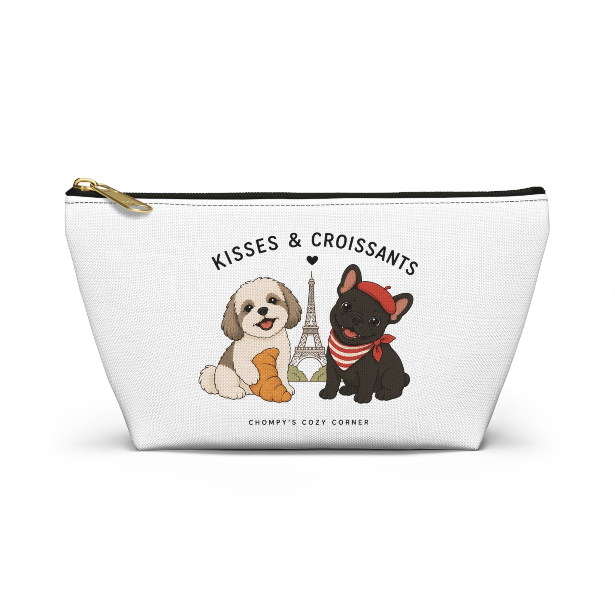 Kisses & Croissants Dog Accessory Pouch