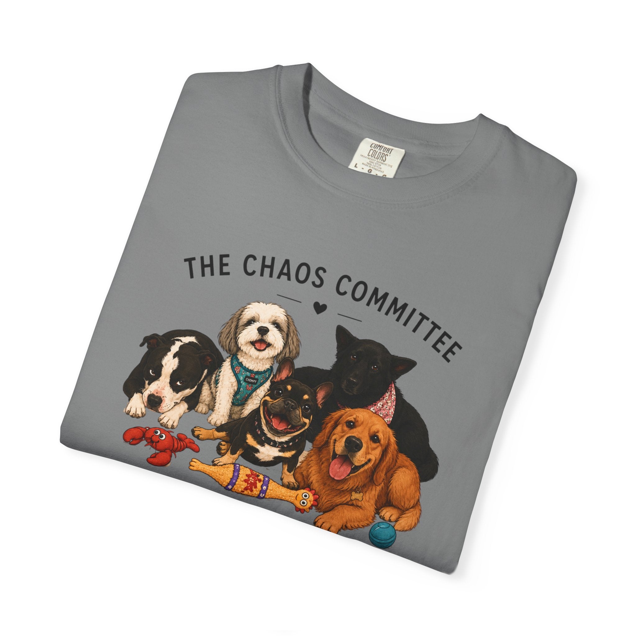 Chompy & Furriends ft. Fenlons: The Chaos Committee T-Shirt — Cute Pack of Dogs Graphic Tee