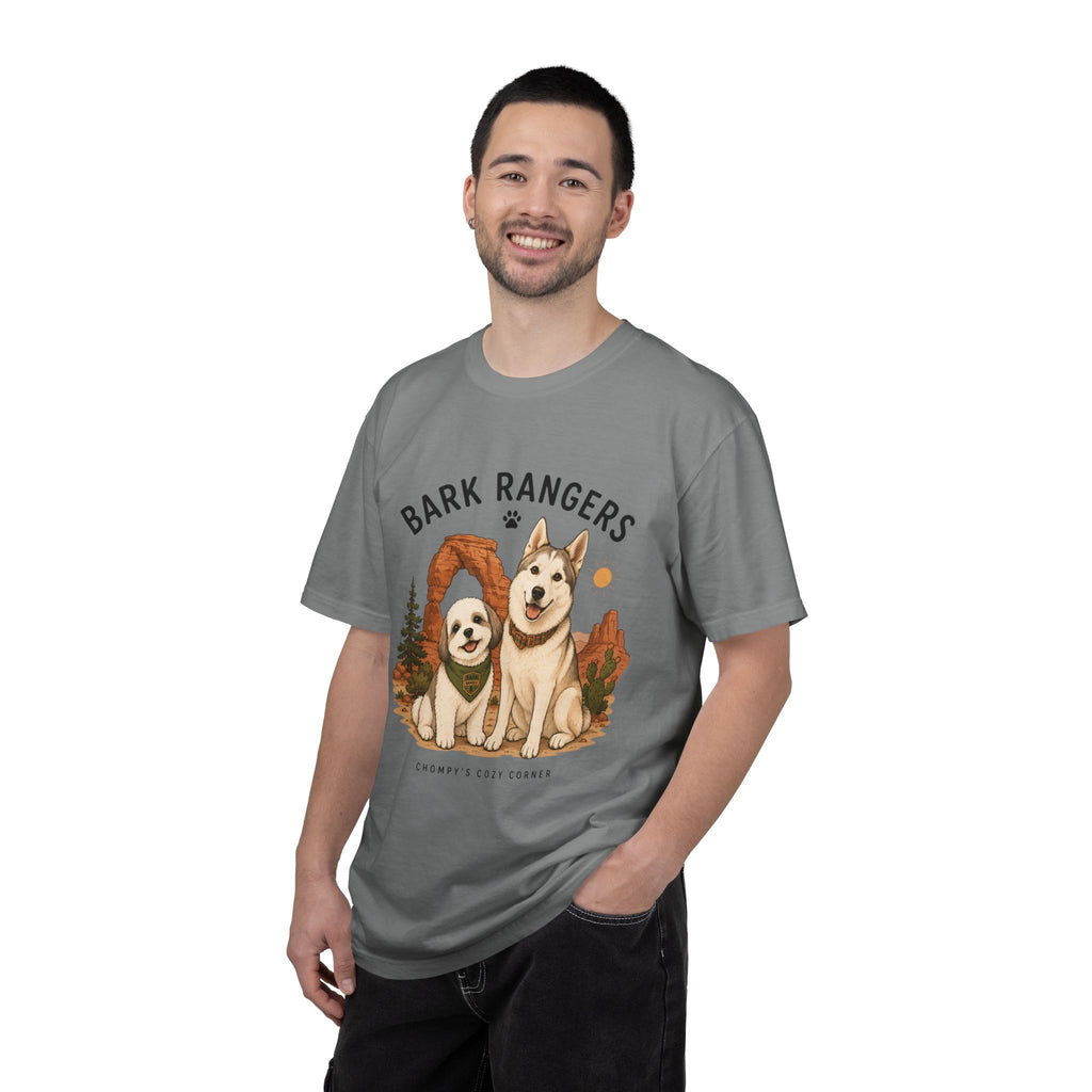 Chompy and Furriends ft. Boba: Bark Rangers T-Shirt — Cute Adventure Dog Graphic Tee
