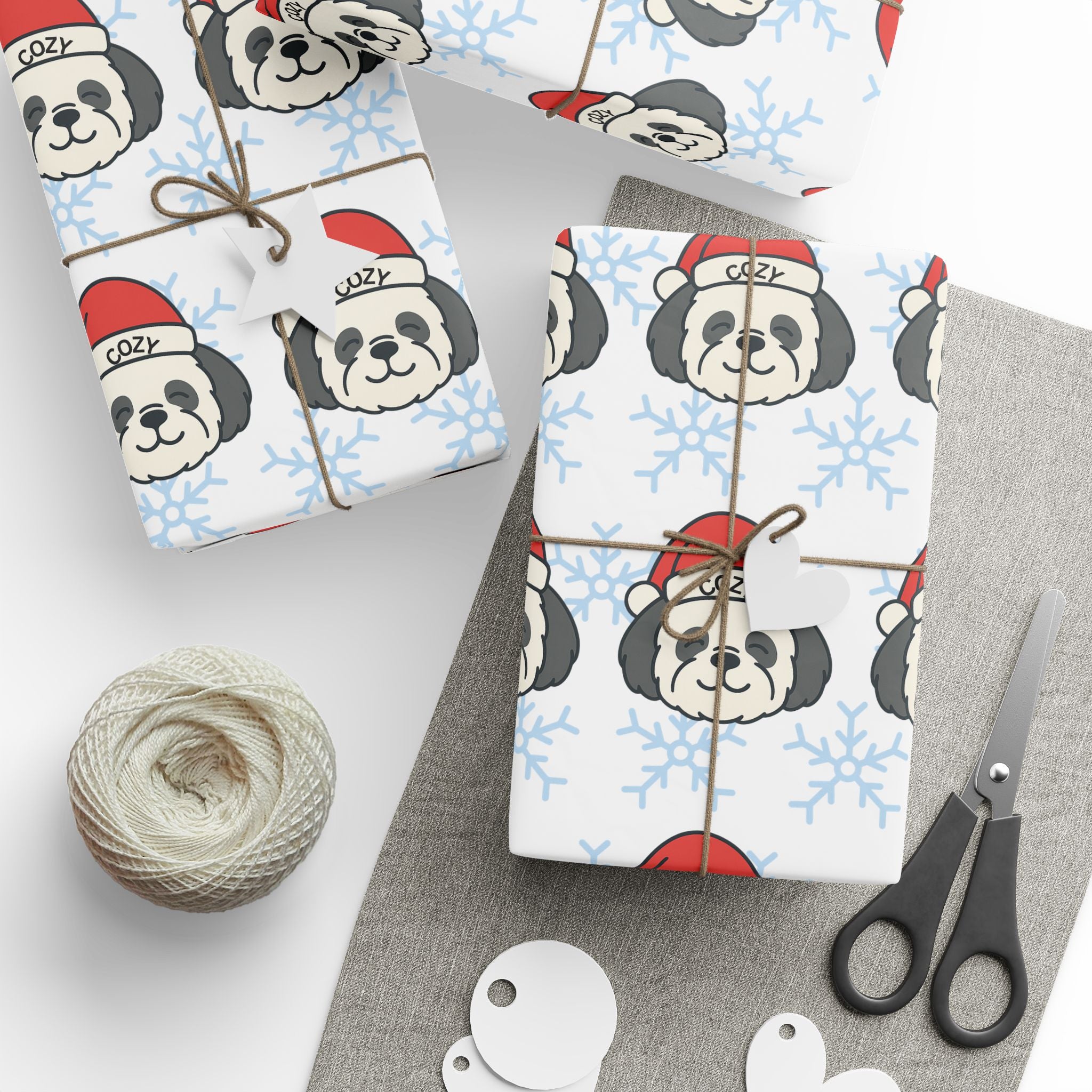 Cozy Chompy Shih-Poo Santa Wrapping Paper