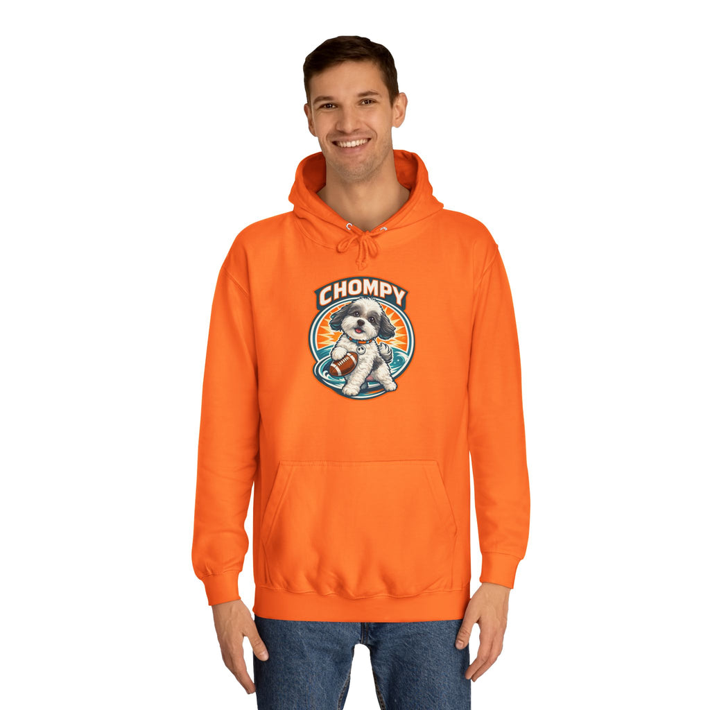 'Chompy' Football Cute Puppy Retro College Hoodie