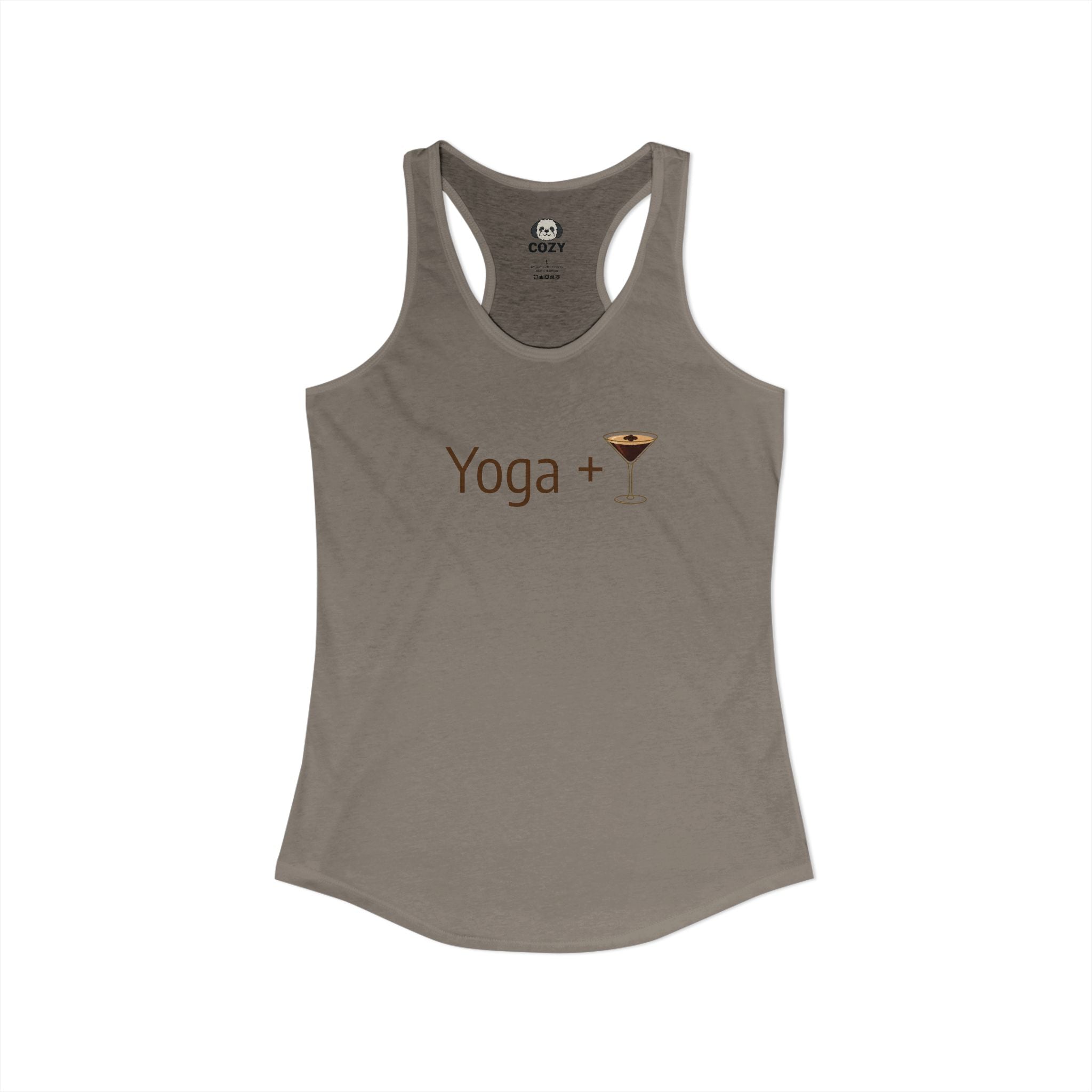 Yoga & Espresso Martinis Racerback Tank — Women's Fitness Tank