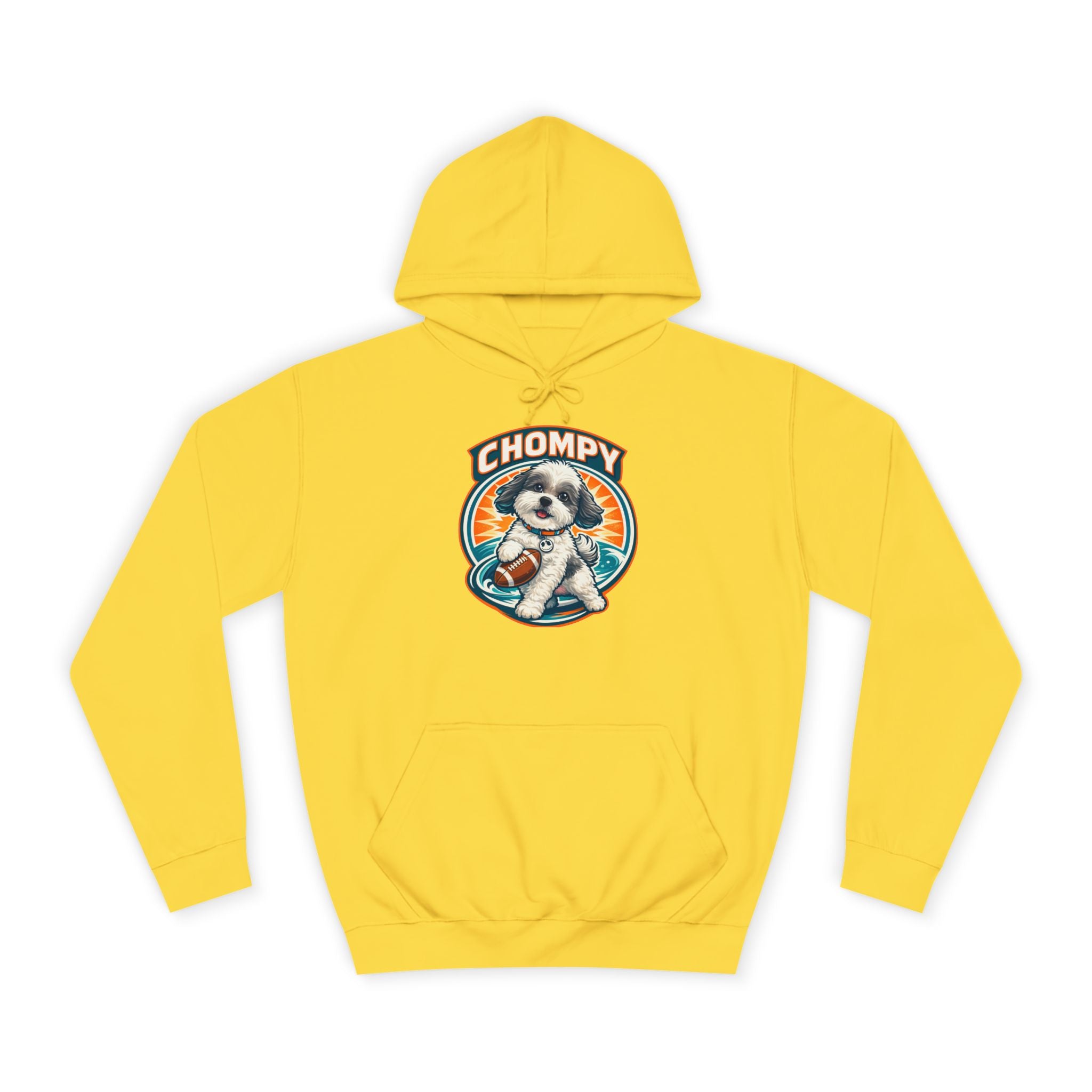 'Chompy' Football Cute Puppy Retro College Hoodie