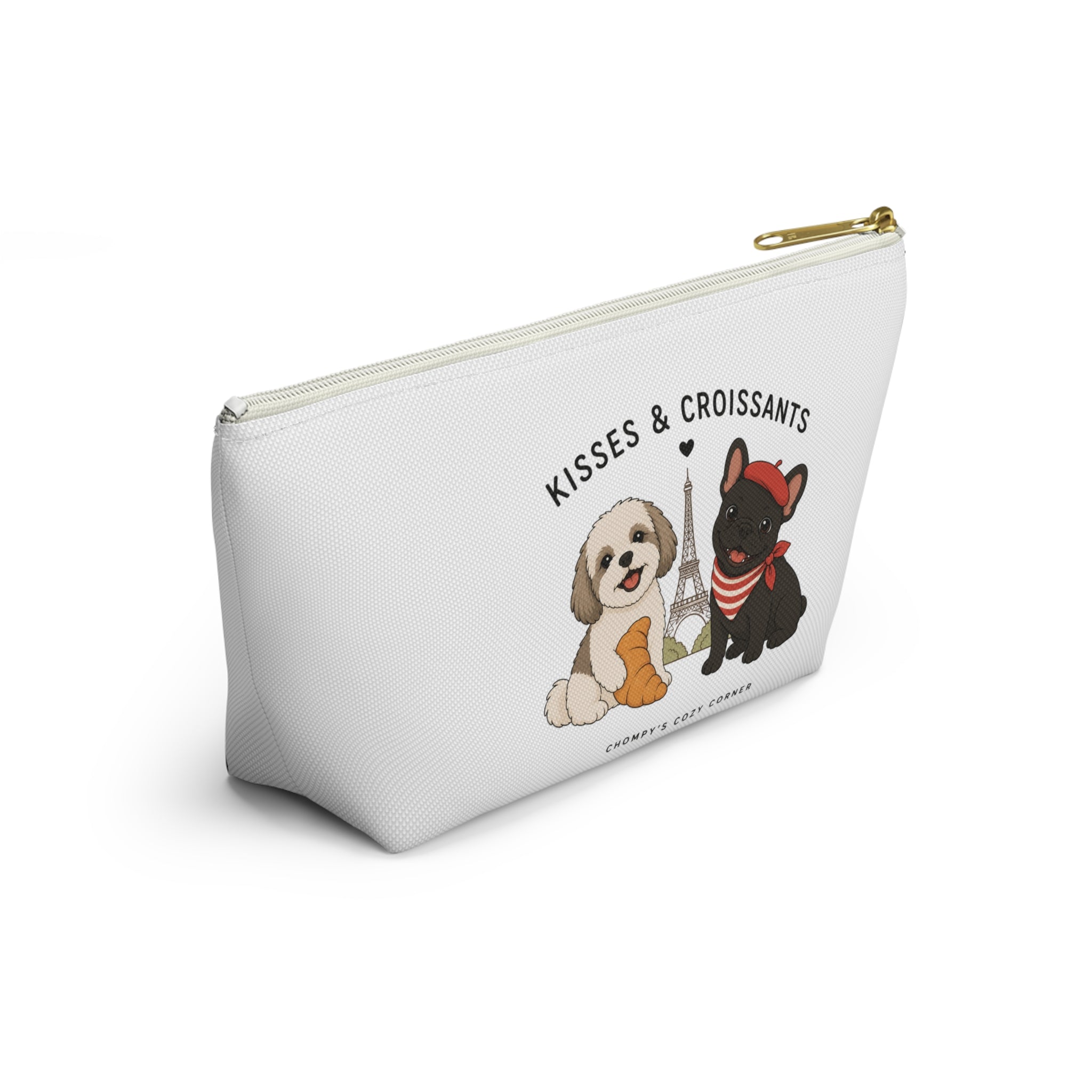 Kisses & Croissants Dog Accessory Pouch