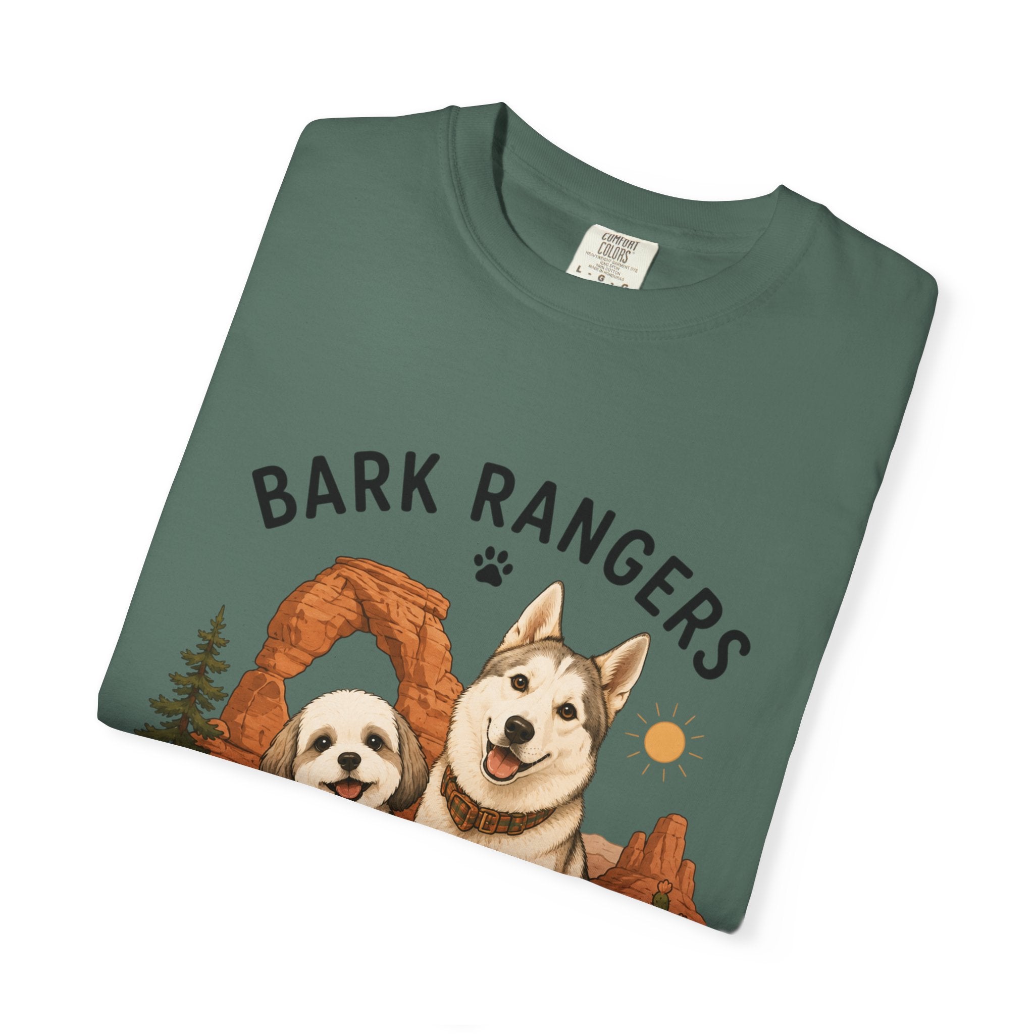 Chompy and Furriends ft. Boba: Bark Rangers T-Shirt — Cute Adventure Dog Graphic Tee