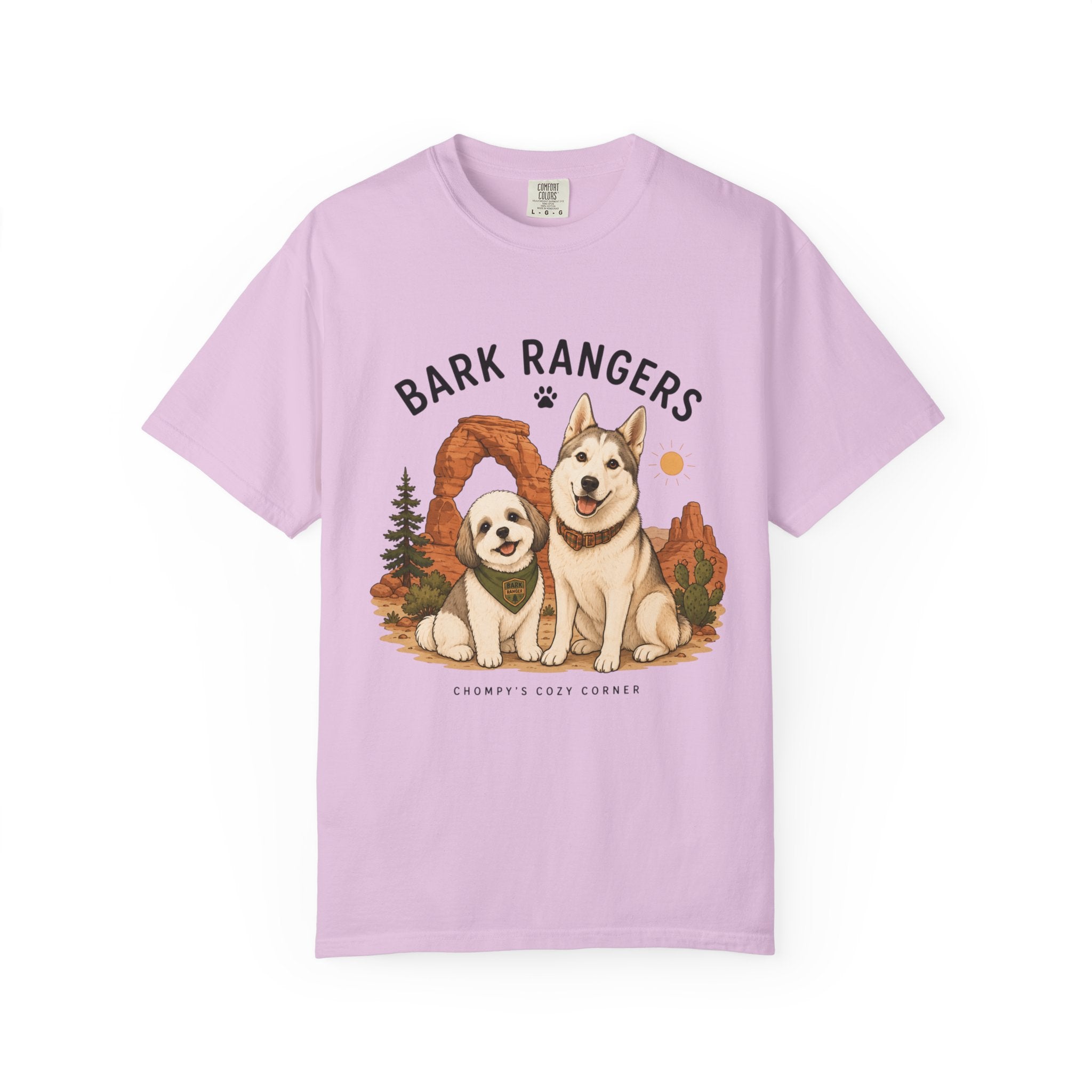 Chompy and Furriends ft. Boba: Bark Rangers T-Shirt — Cute Adventure Dog Graphic Tee