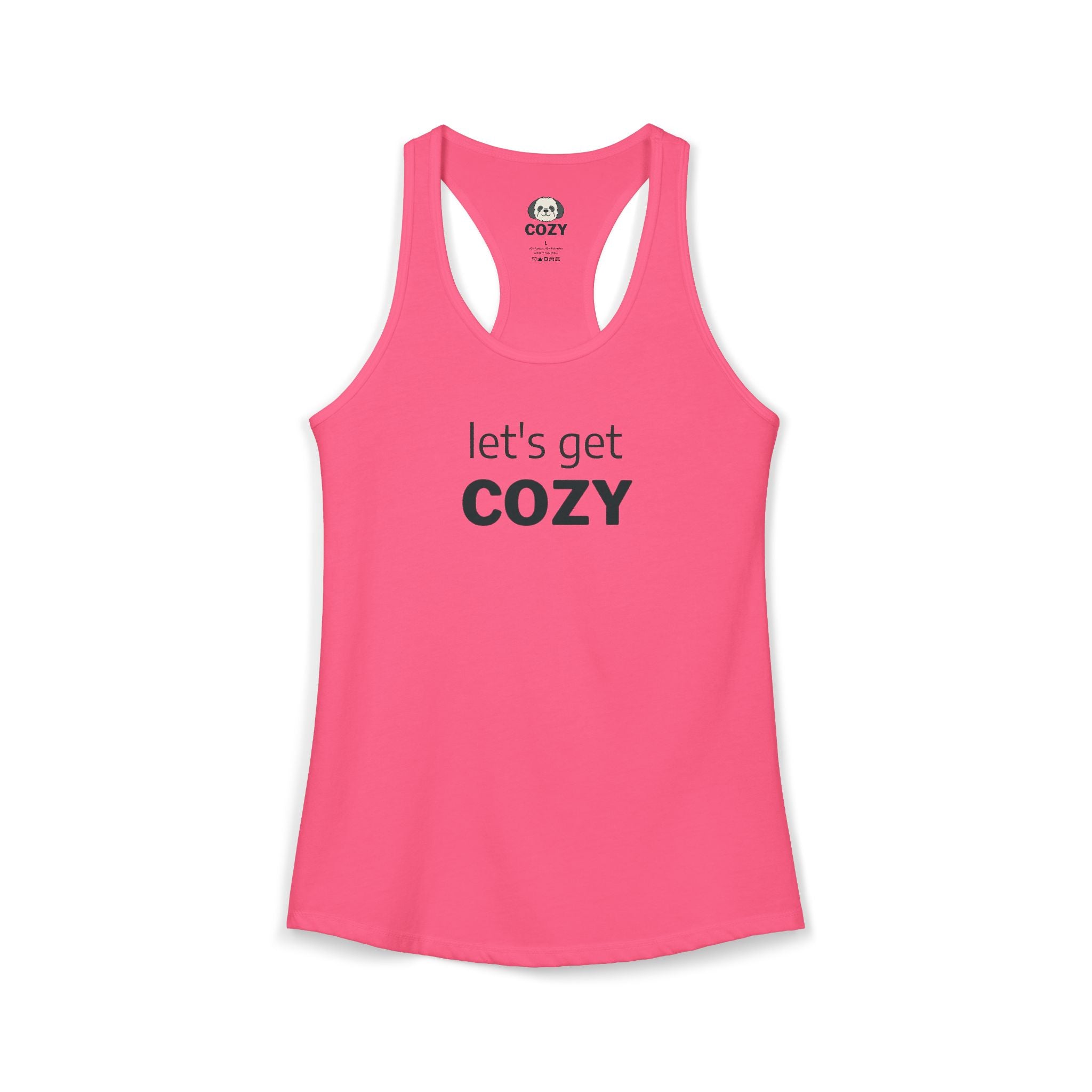 Let’s Get Cozy Racerback Tank — Women's Cozy Lounge Tank Top