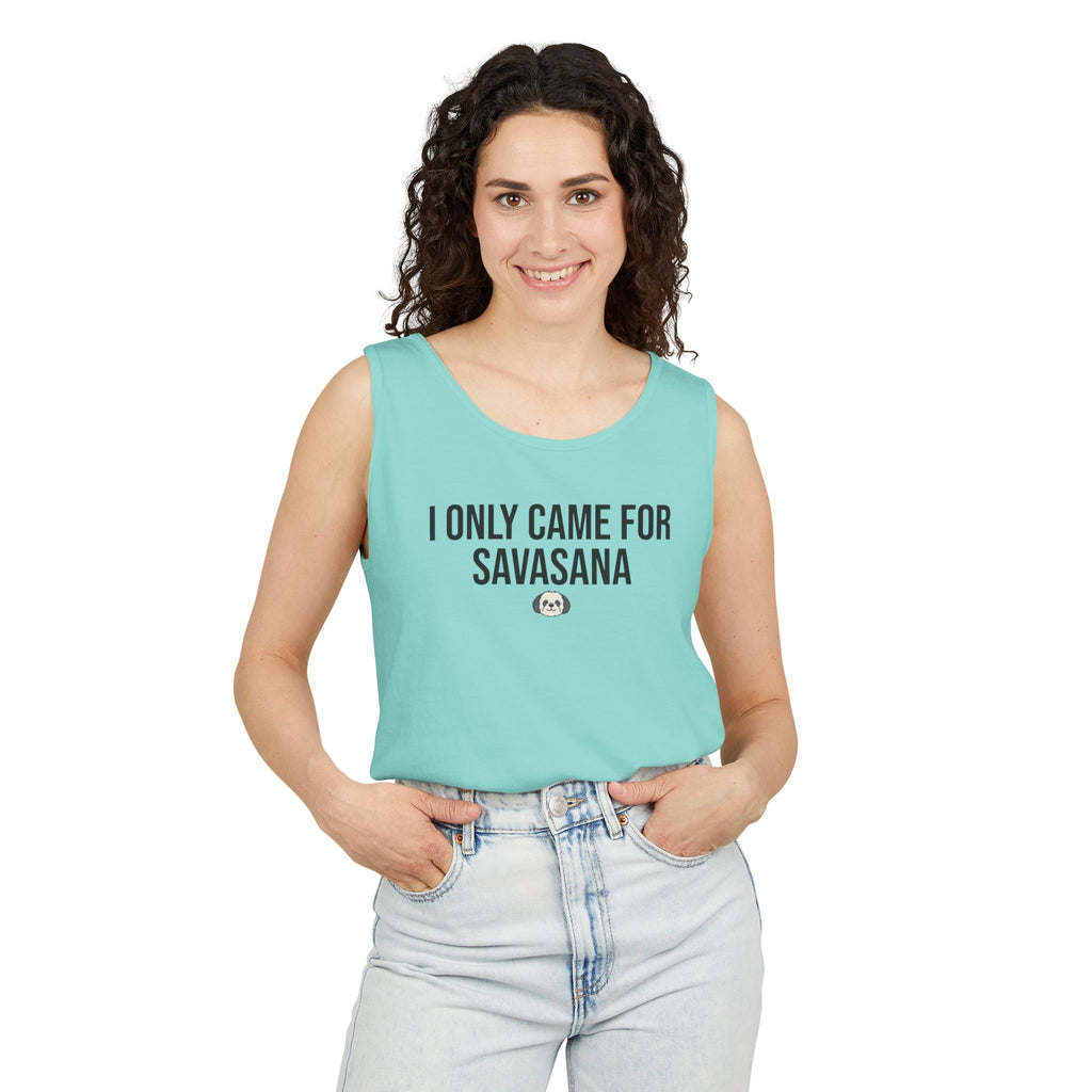 Yoga Tank Top — "I Only Came for Savasana" Shih Poo Design