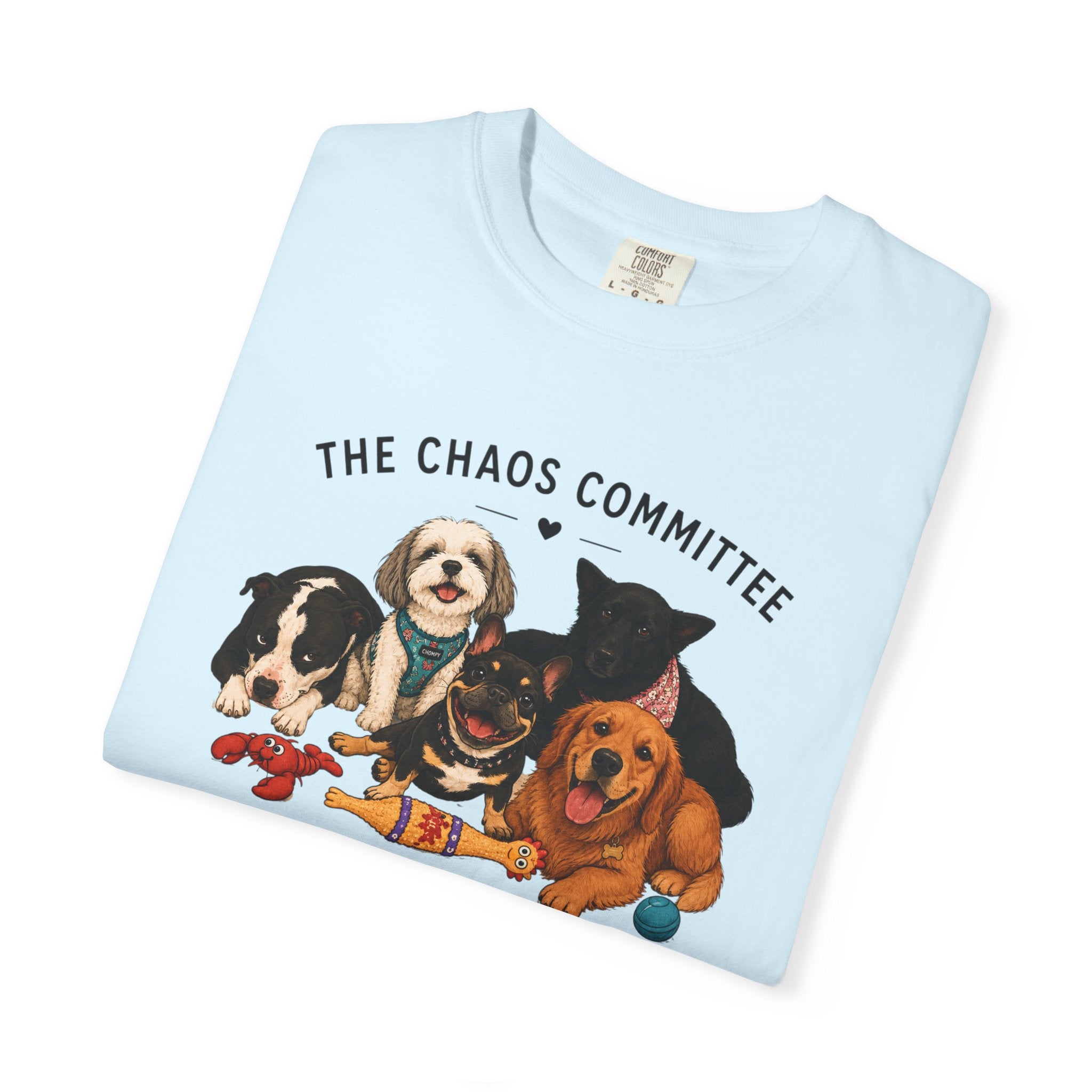 Chompy & Furriends ft. Fenlons: The Chaos Committee T-Shirt — Cute Pack of Dogs Graphic Tee