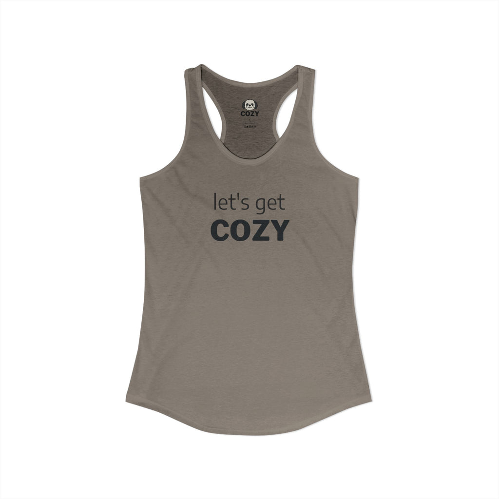 Let’s Get Cozy Racerback Tank — Women's Cozy Lounge Tank Top