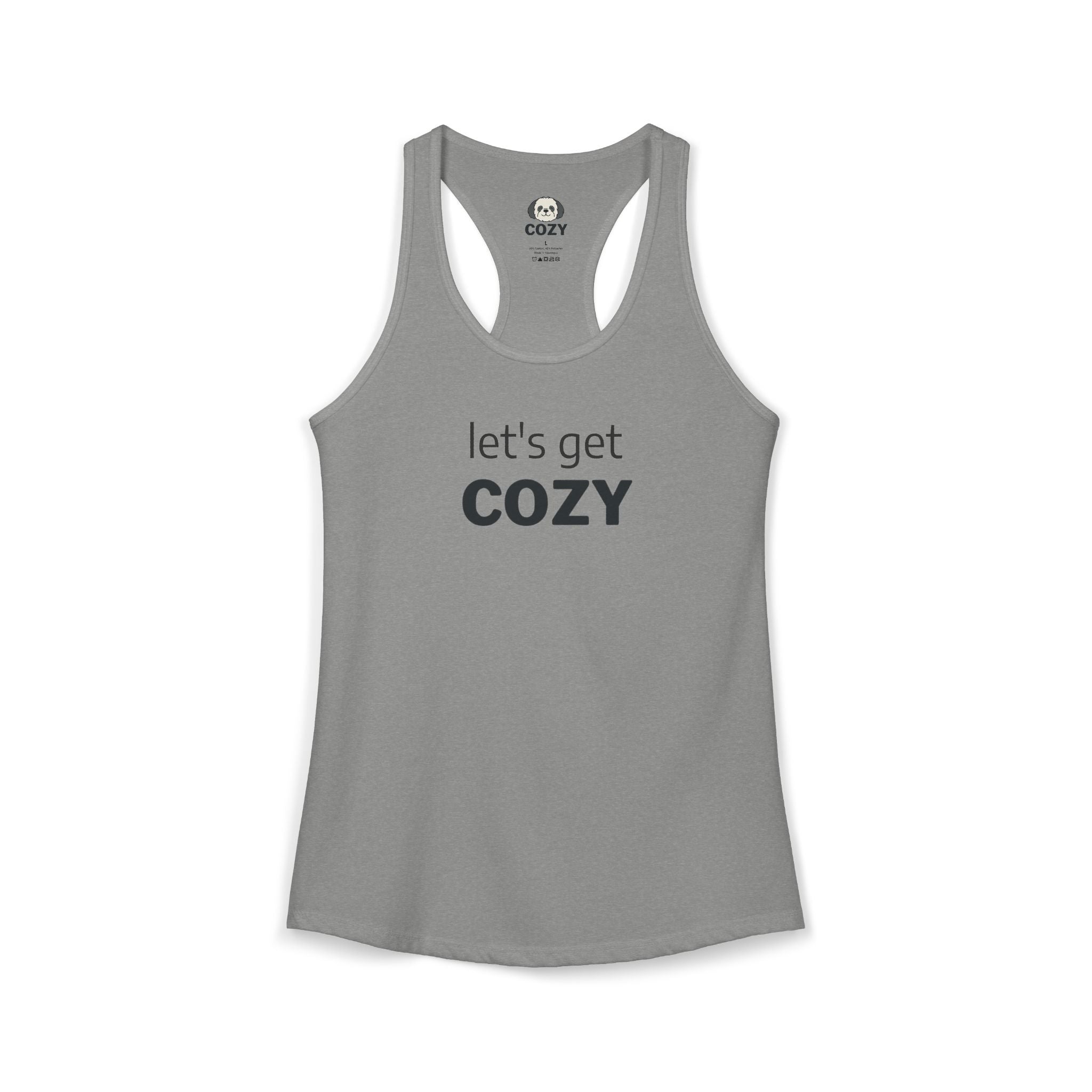 Let’s Get Cozy Racerback Tank — Women's Cozy Lounge Tank Top