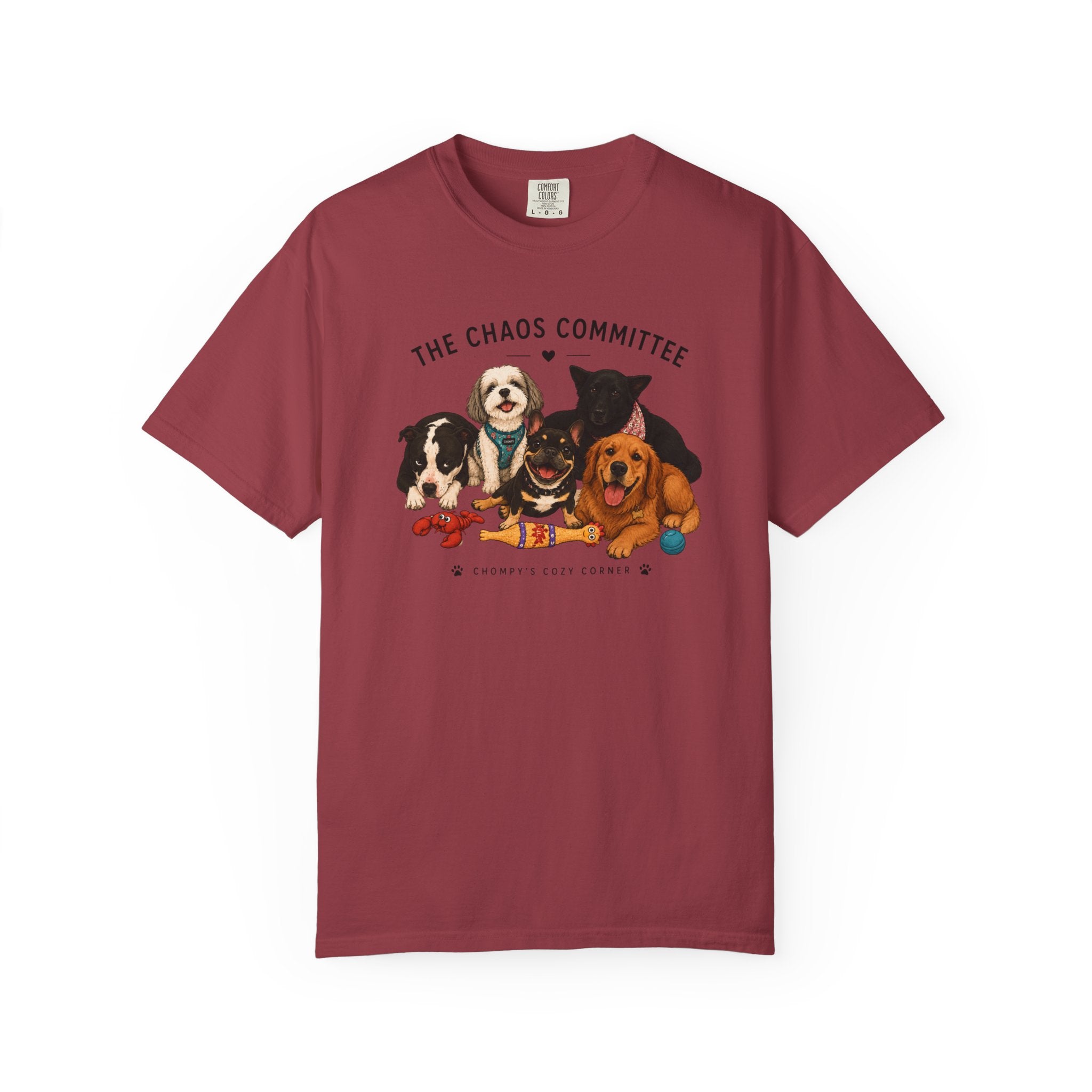 Chompy & Furriends ft. Fenlons: The Chaos Committee T-Shirt — Cute Pack of Dogs Graphic Tee
