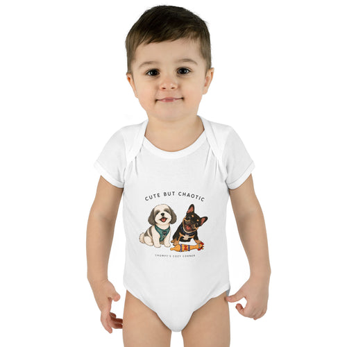 Chompy and Furriends ft. Cliffy: Cute But Chaotic Puppy Infant Bodysuit