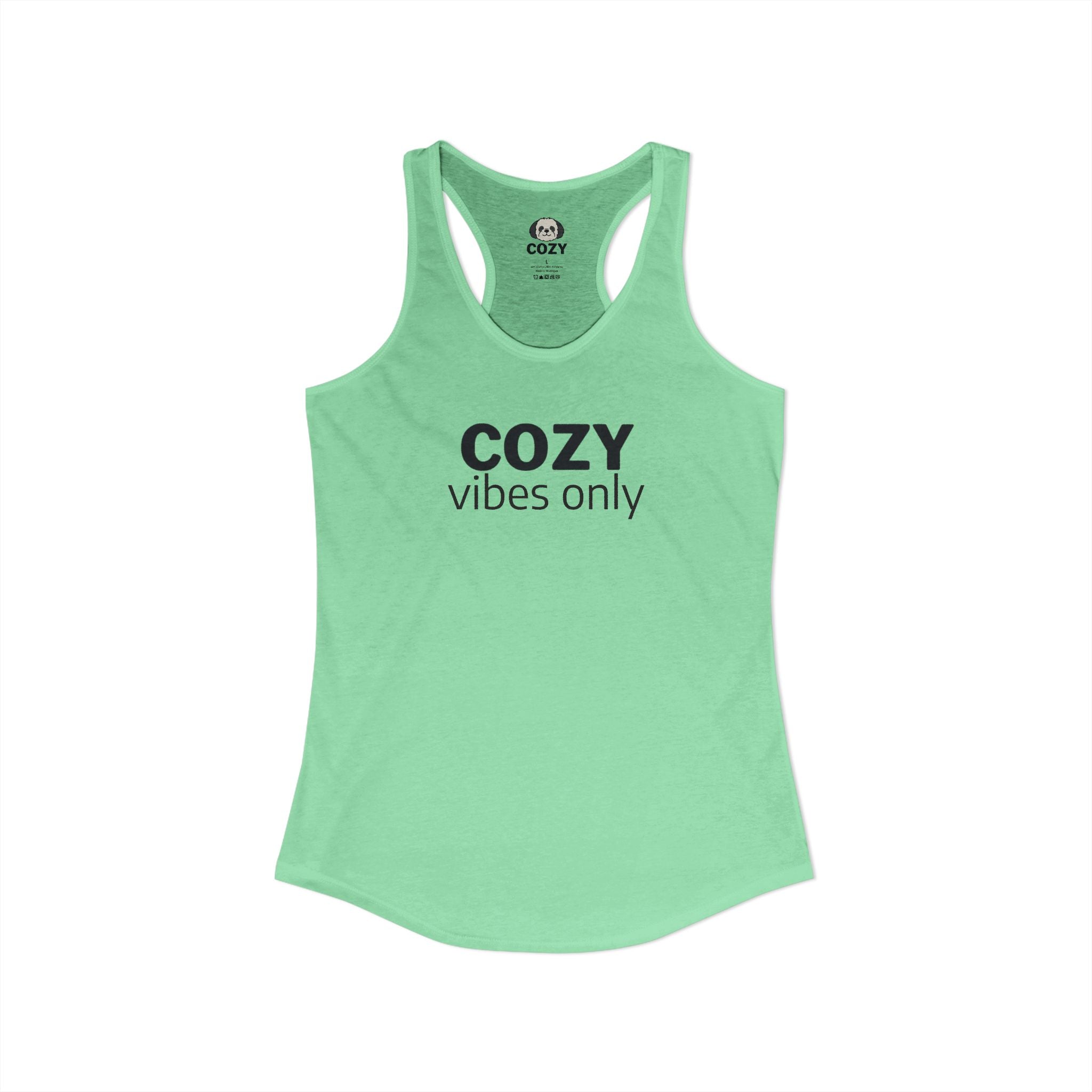 Cozy Vibes Only Racerback Tank — Women's Yoga Tank Top