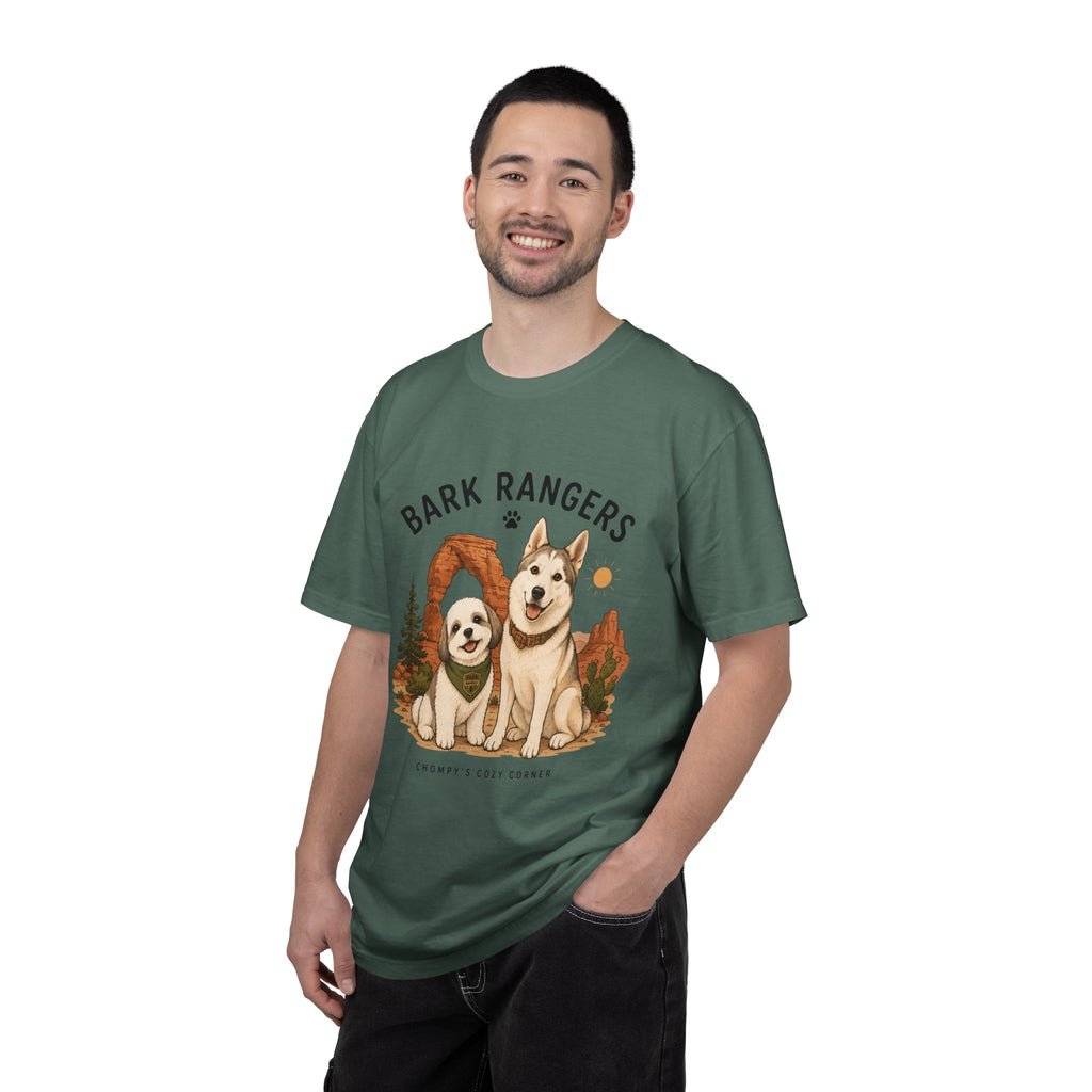 Chompy and Furriends ft. Boba: Bark Rangers T-Shirt — Cute Adventure Dog Graphic Tee