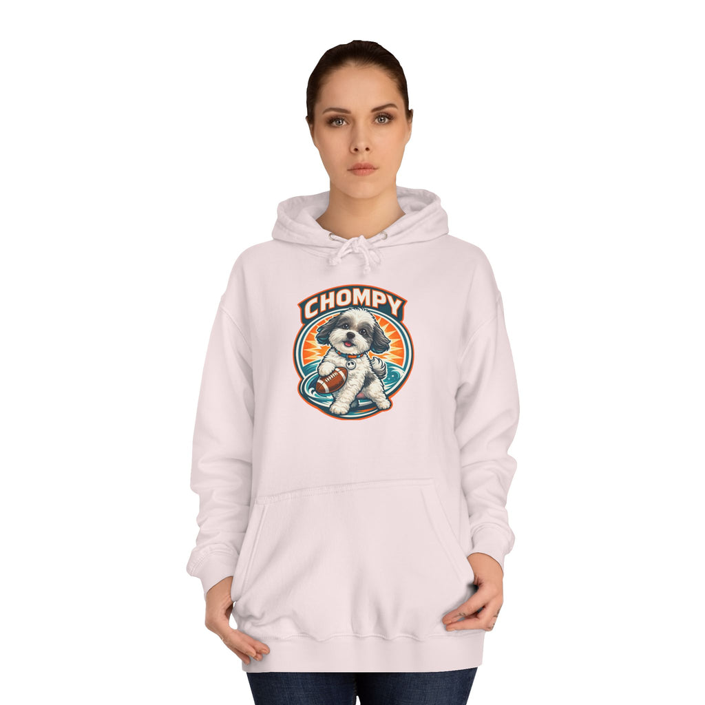 'Chompy' Football Cute Puppy Retro College Hoodie