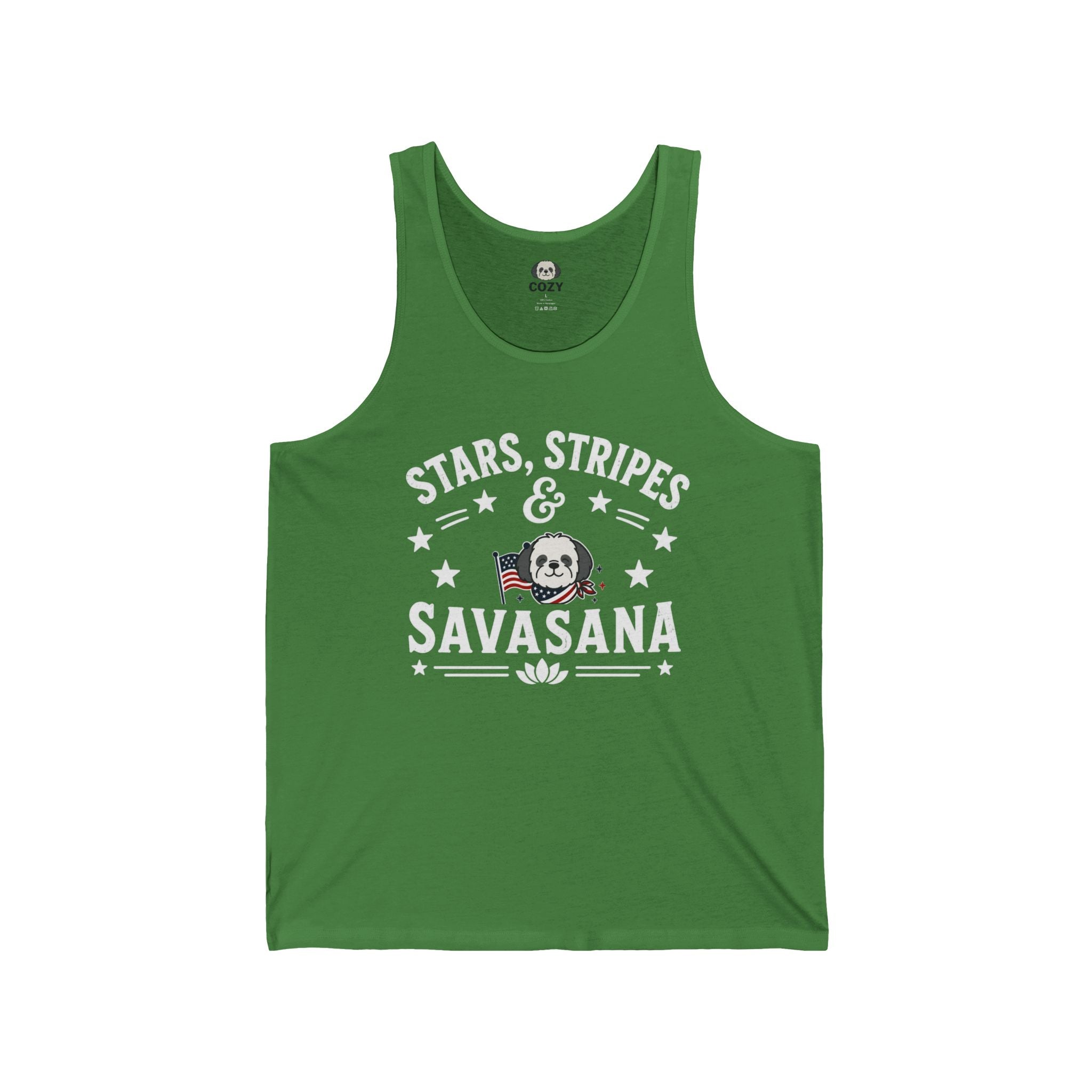 Stars, Stripes & Savasana Tank Top — Patriotic Yoga Tank