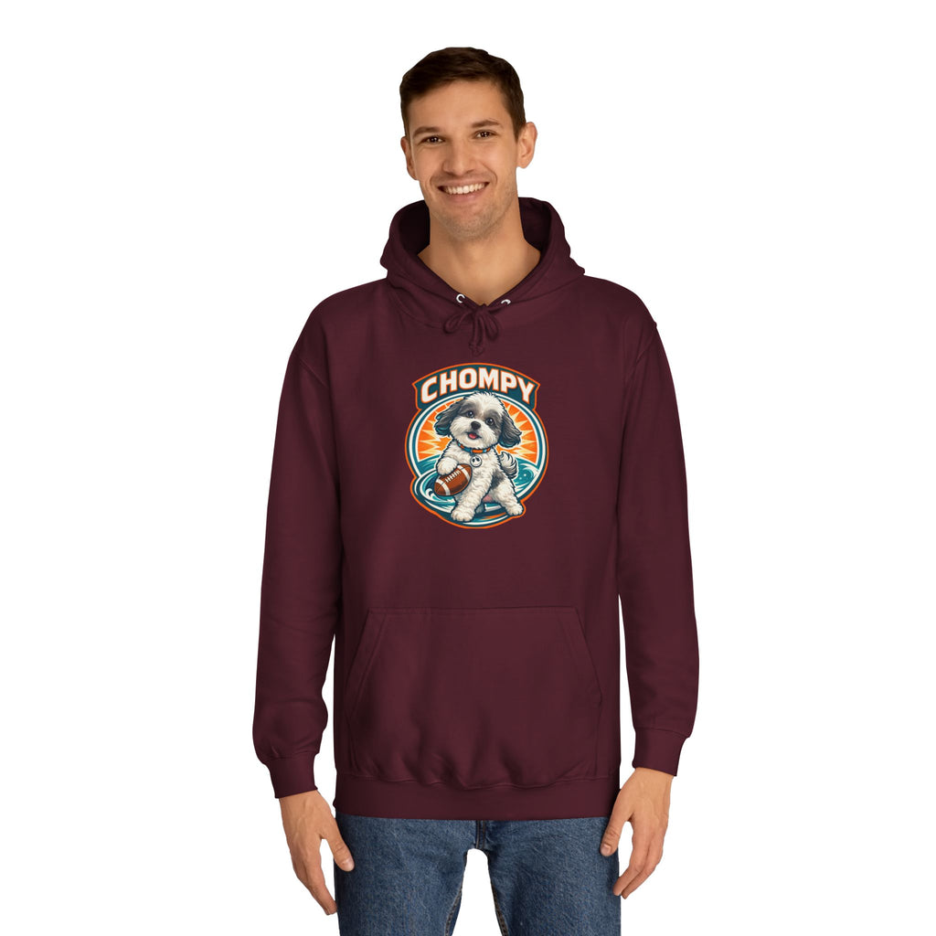 'Chompy' Football Cute Puppy Retro College Hoodie